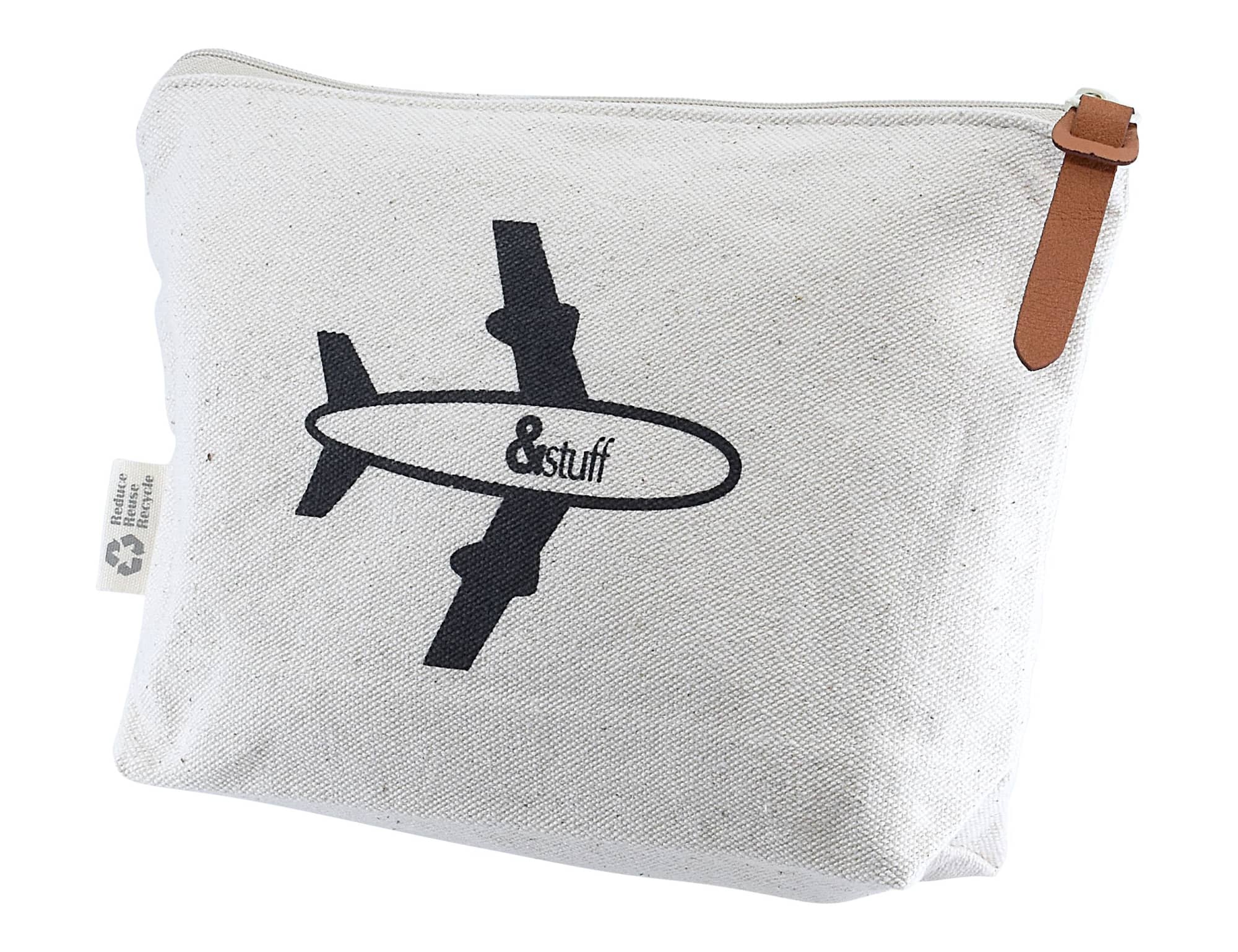 Calico Travel Pouch 14.5cm x22.5cm x5cm