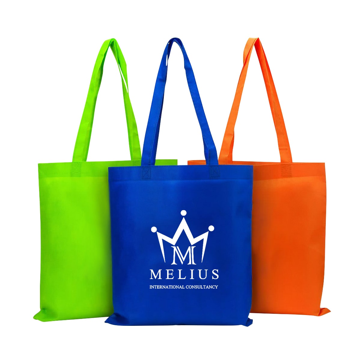 Non Woven Long Handle Bag with V Gusset