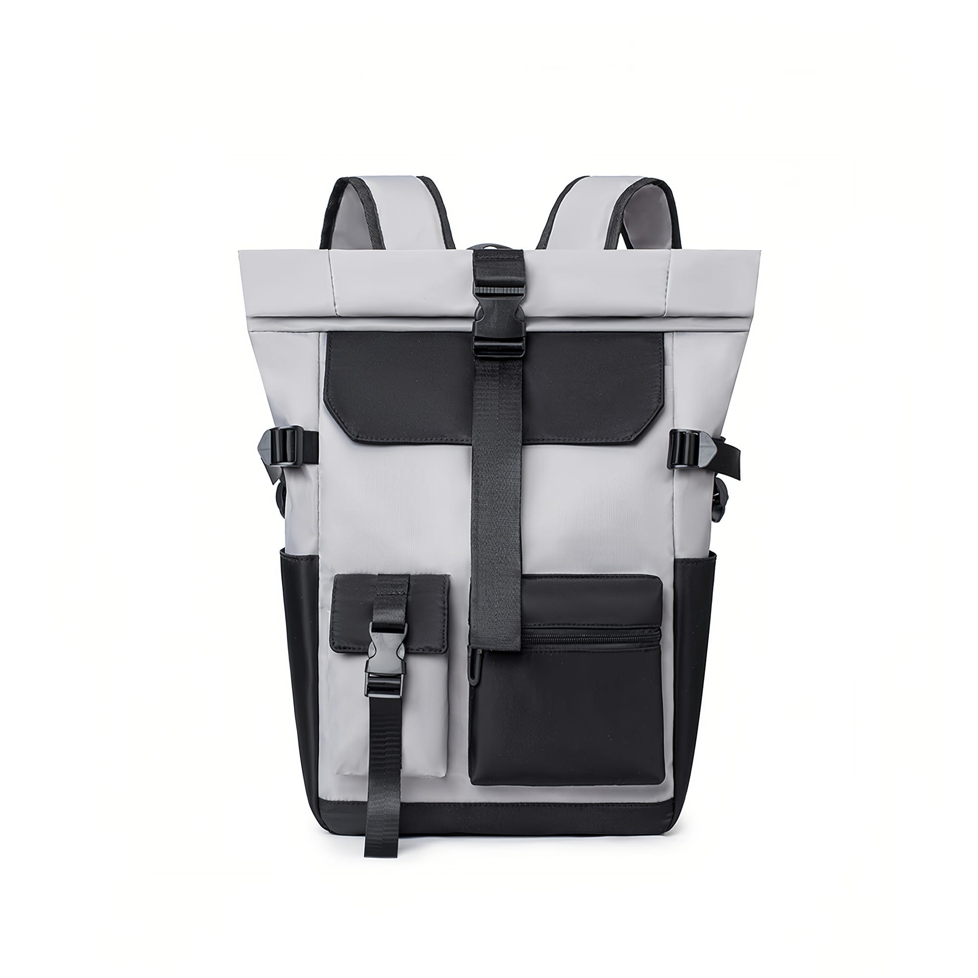 Multi-pocket Roll Top Backpack