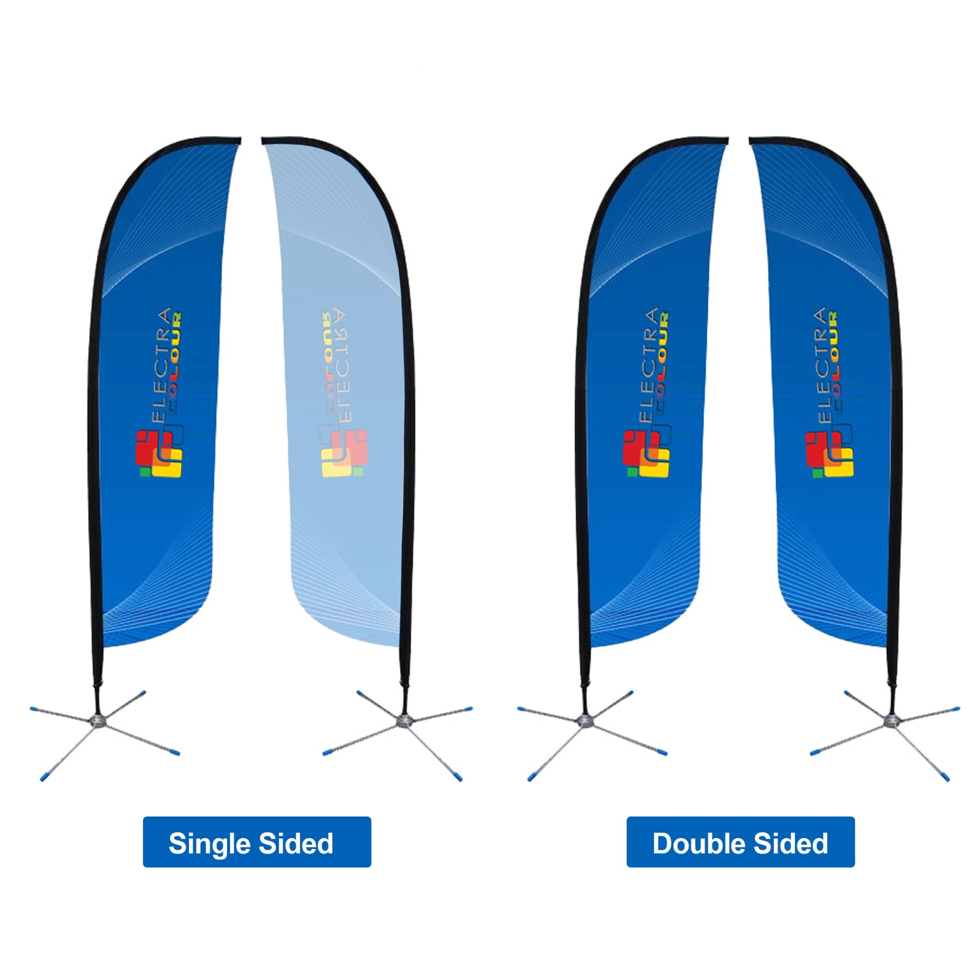 Large(80.5*400cm) Convex Feather Banners 15ft