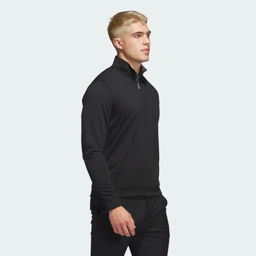 Adidas Mens Elevate Quarter Zip Pullover Black