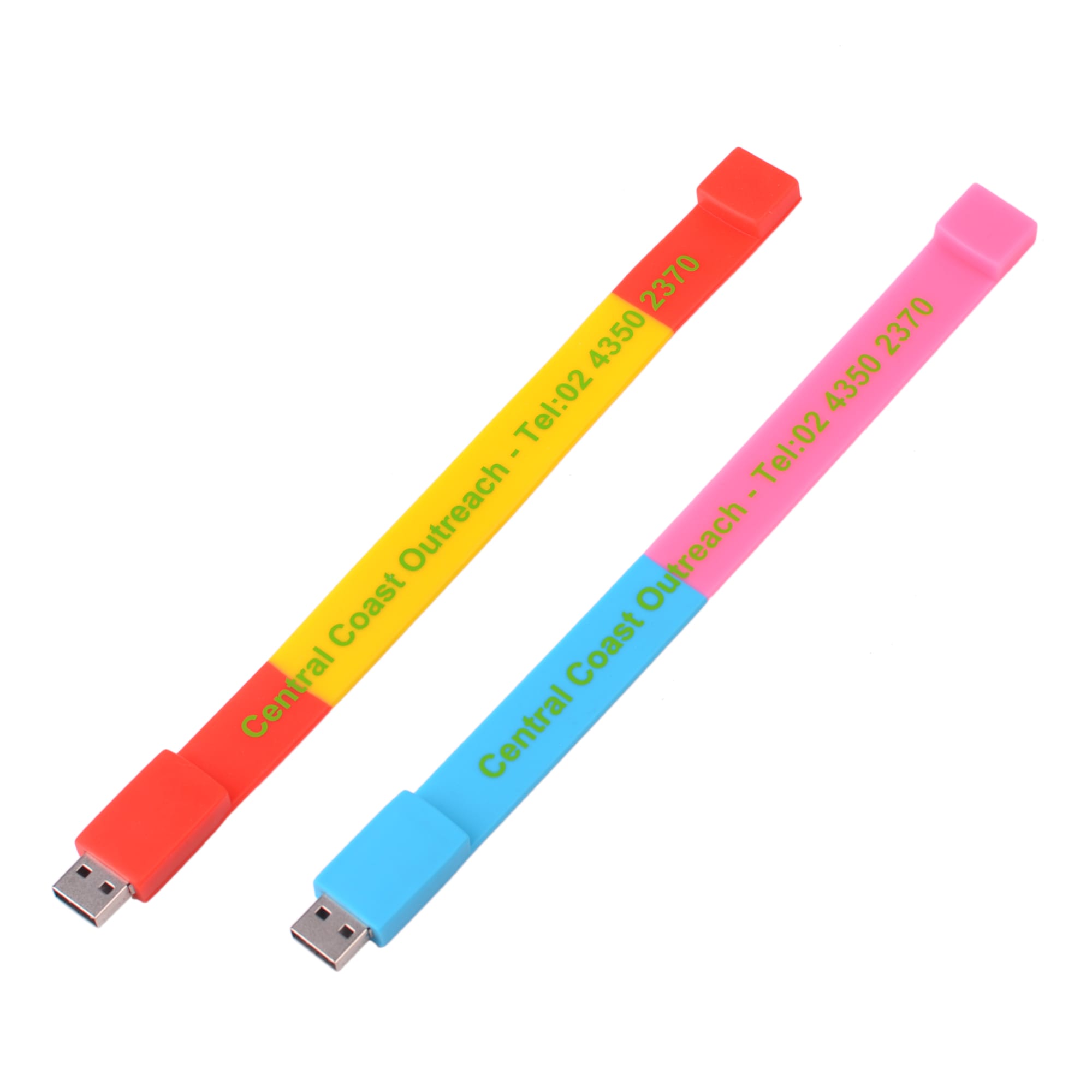 Sectional Coloured Wristband Flash Drive