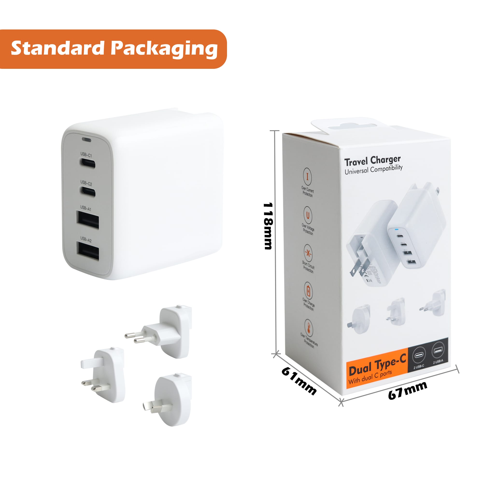 4 Ports Universal Travel Adapter