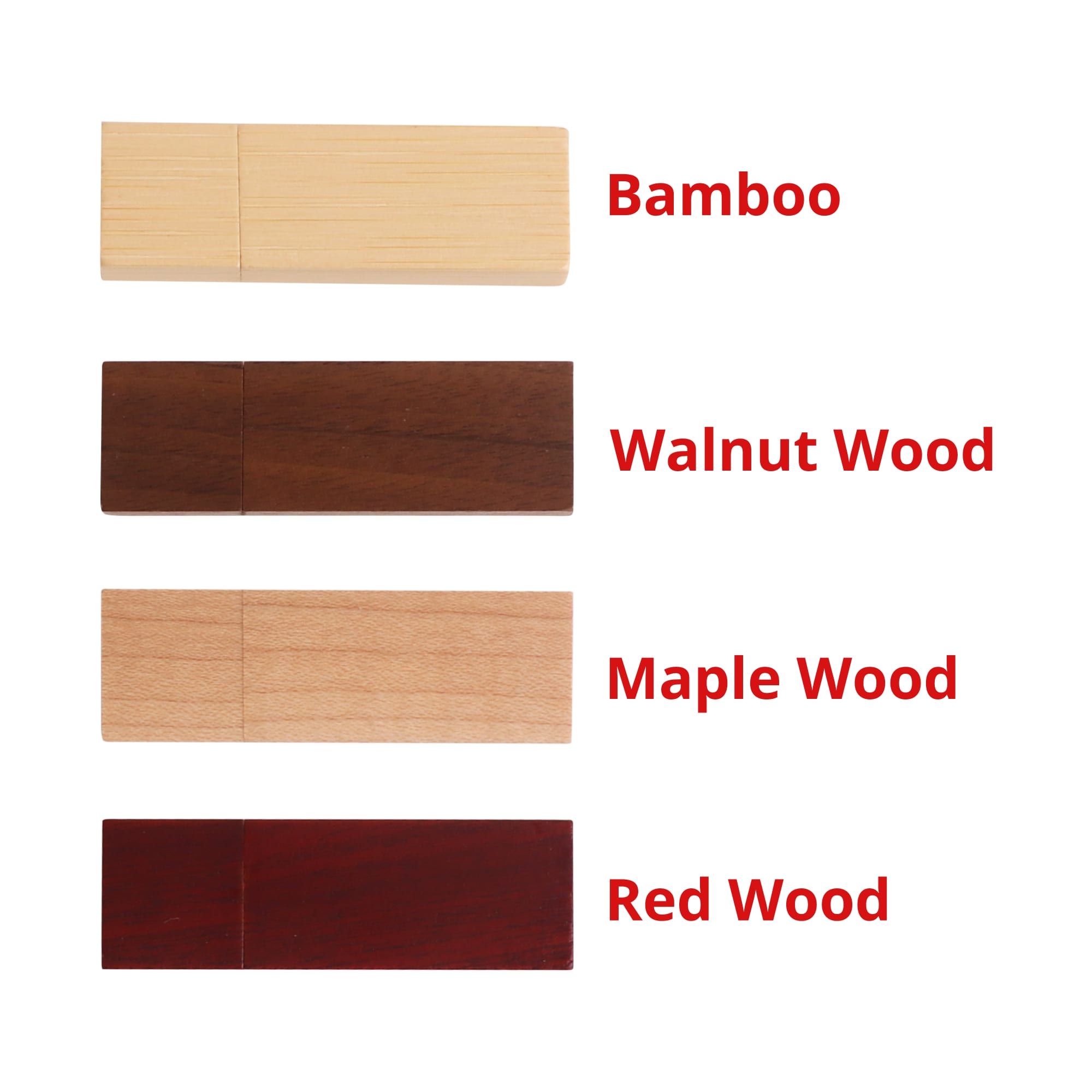 Oblong Wood Flash Drive