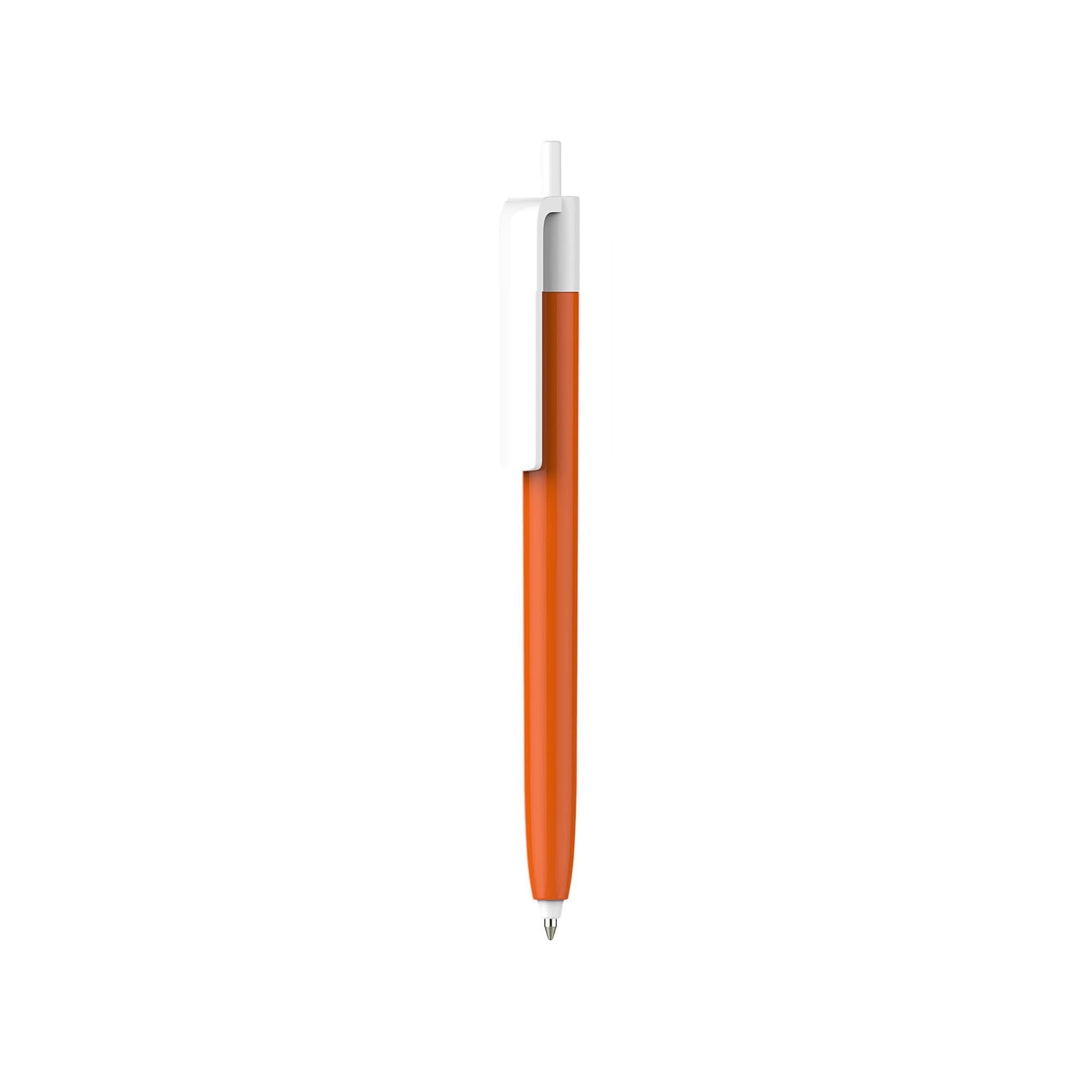 Push Button Pen - Colour Barrel with Creamy White Cap