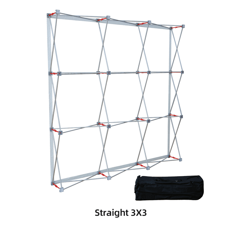 Straight Fabric Popup Displays 3x3