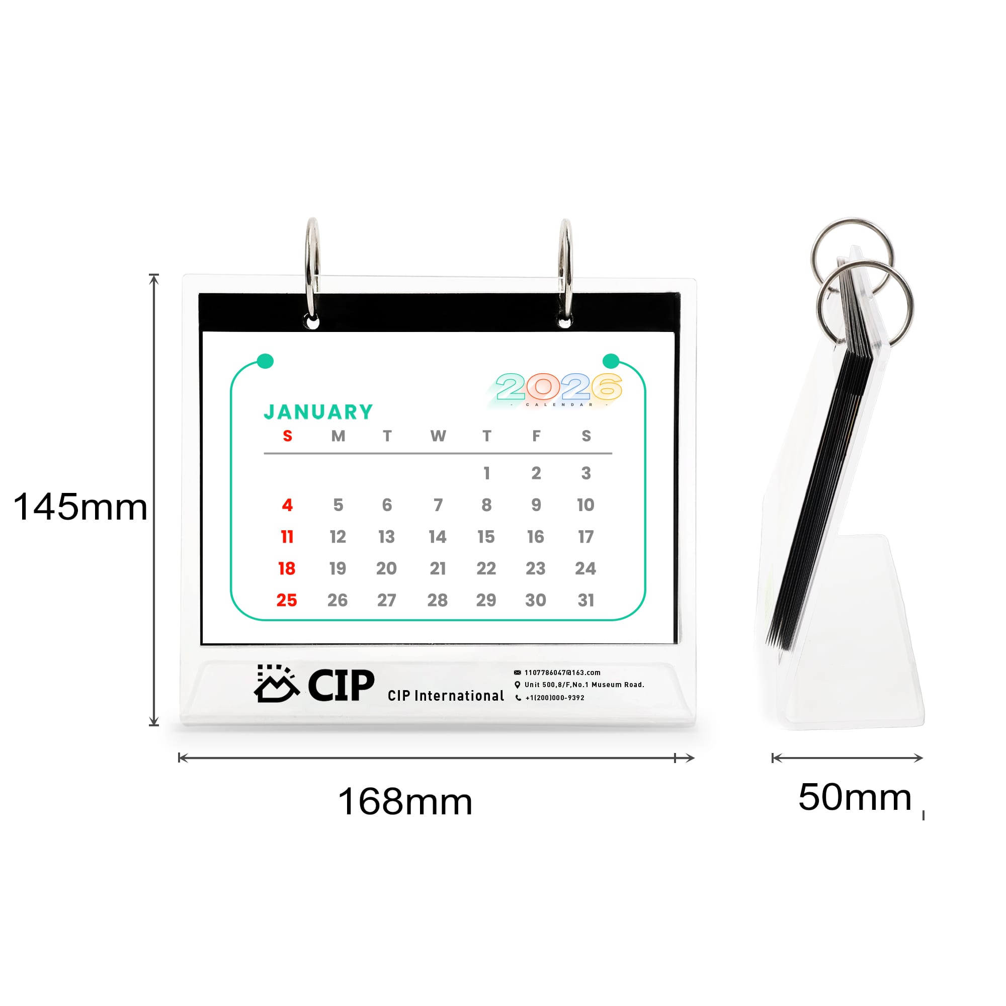 Acrylic Desk Calendar and Photo Album Organizer