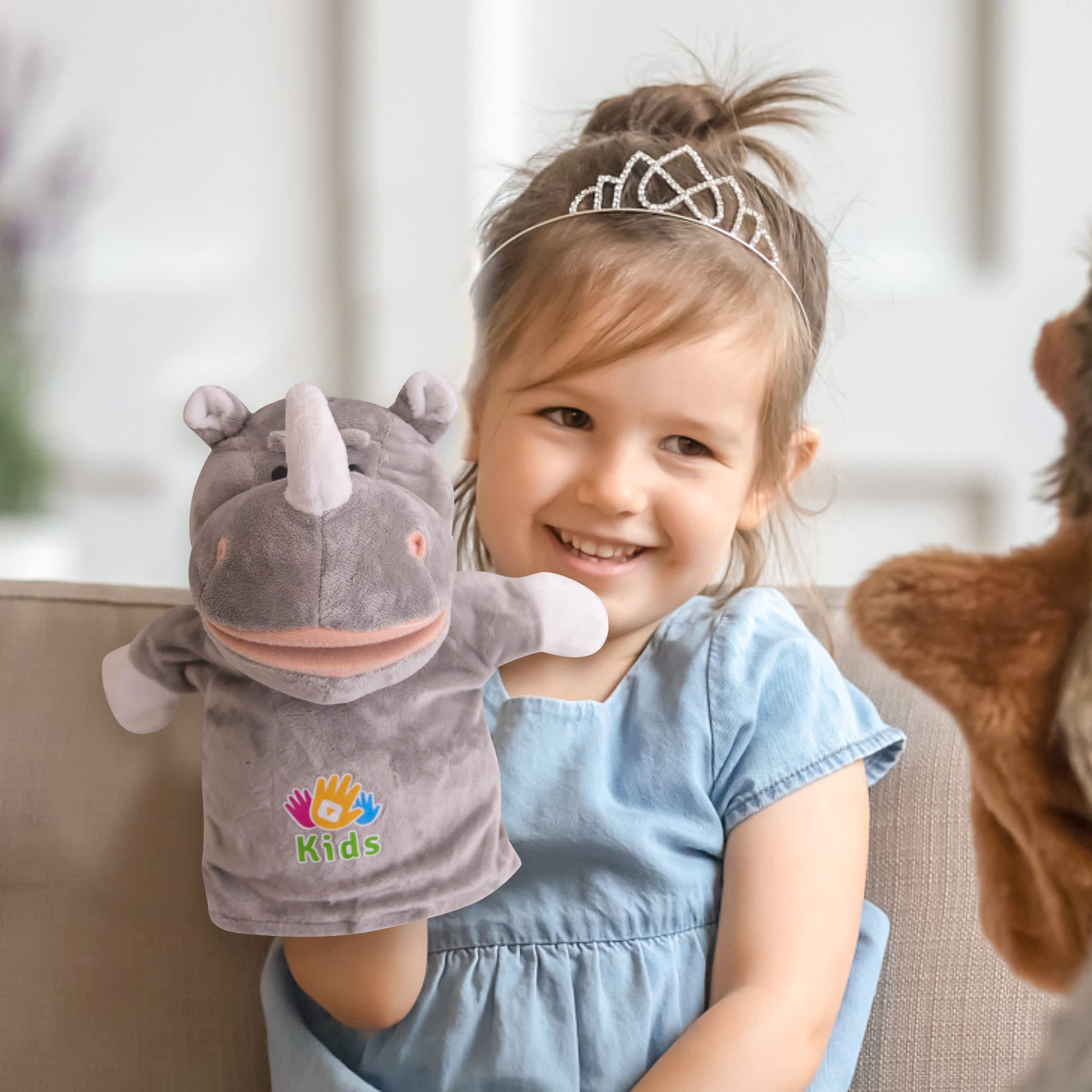 Rhinoceros Hand Puppet