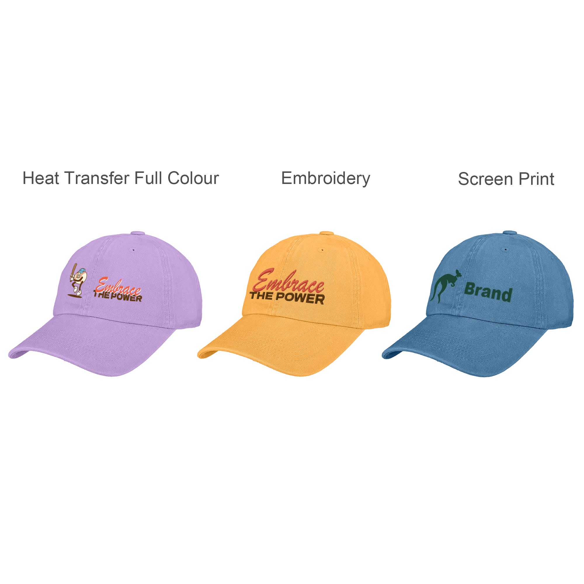 6 Panel Premium Washed Cotton Baseball Cap