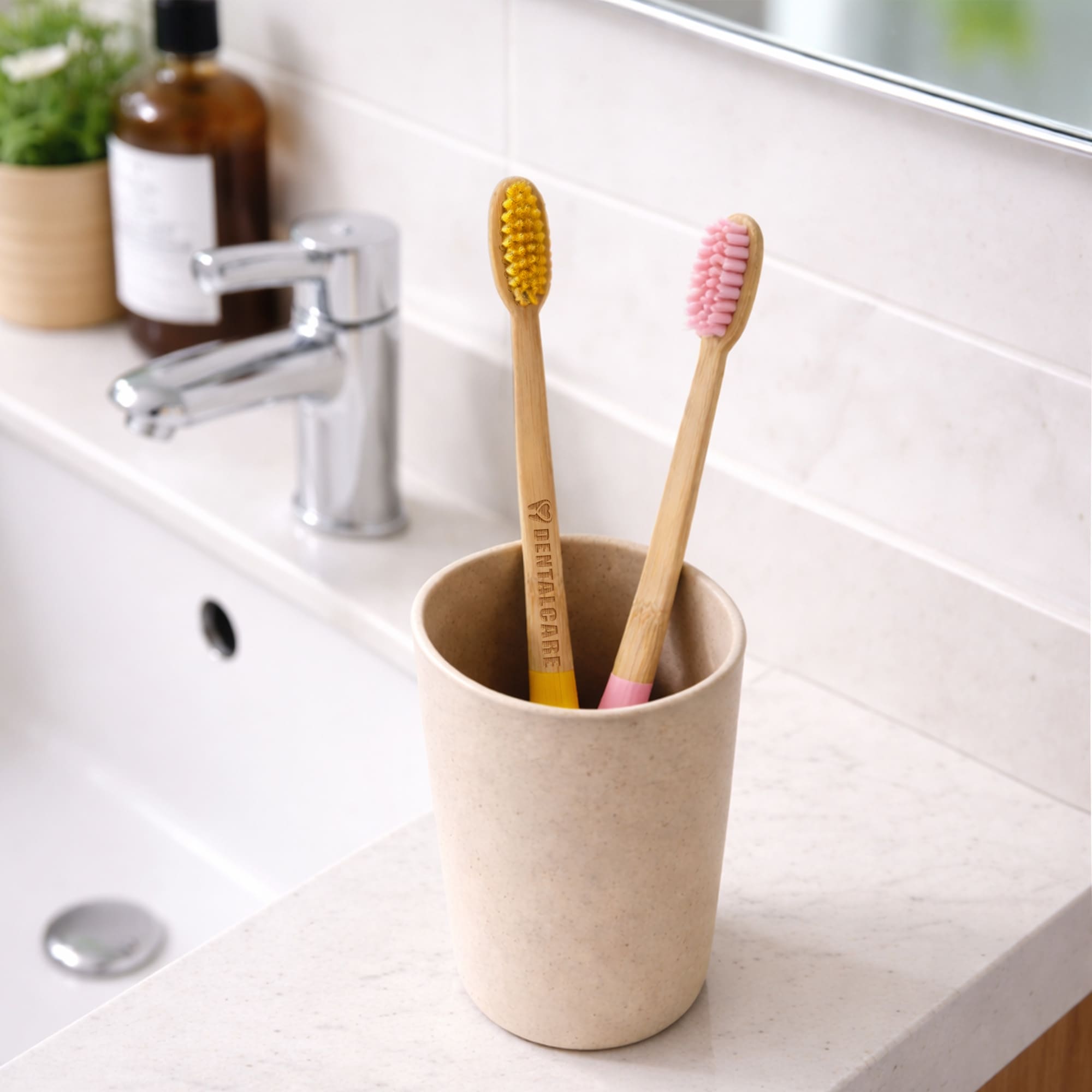 Large Conical Handle Colorful Toothbrush
