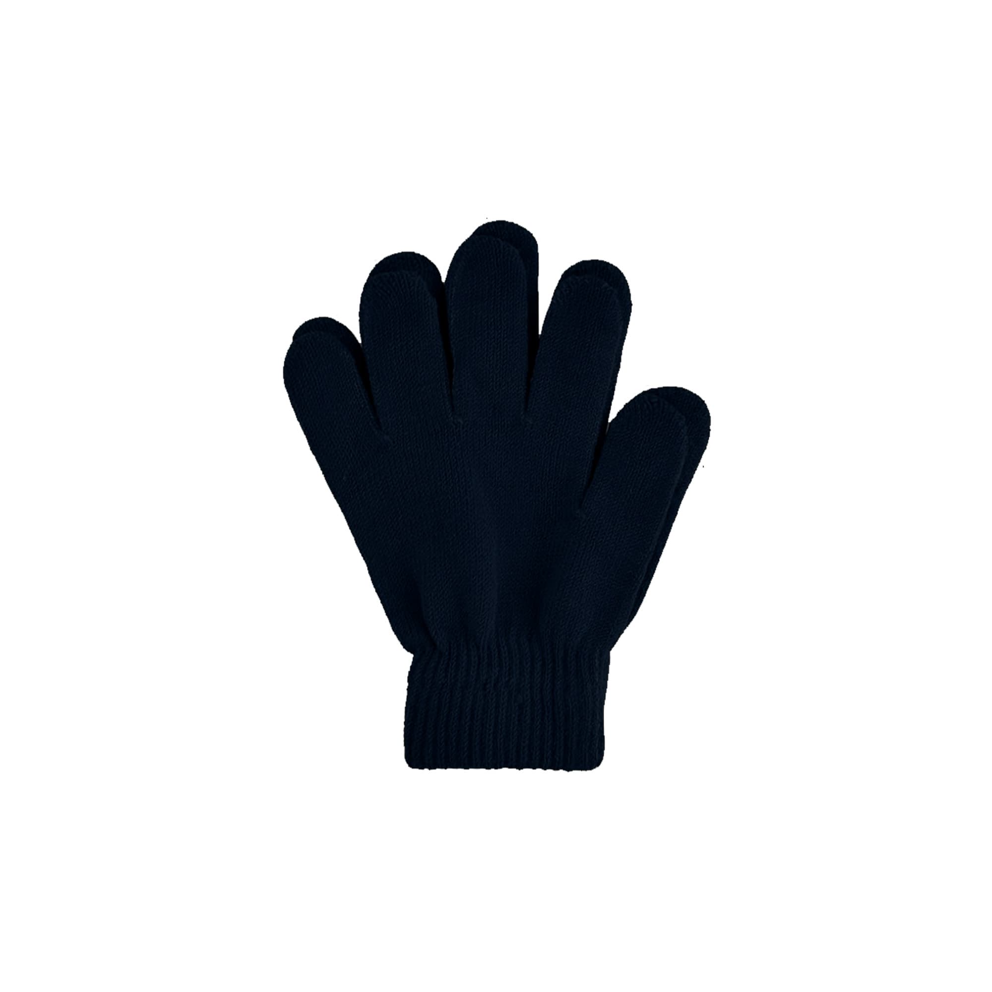 Kids Plain Knitted Gloves with Woven Label