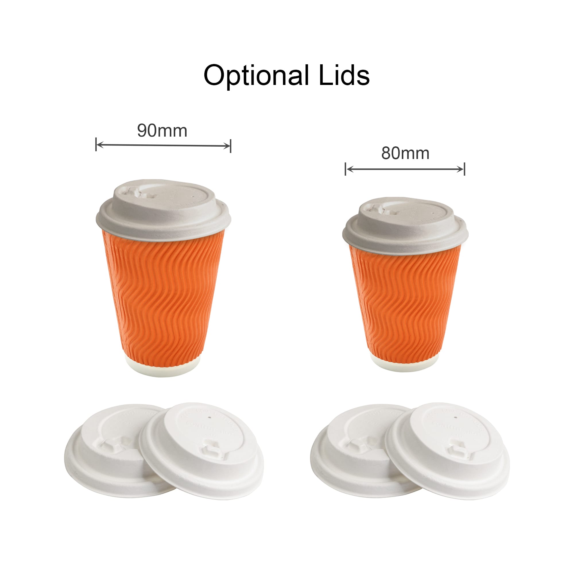 PLA Double Wall Corrugated Compostable Paper Cups