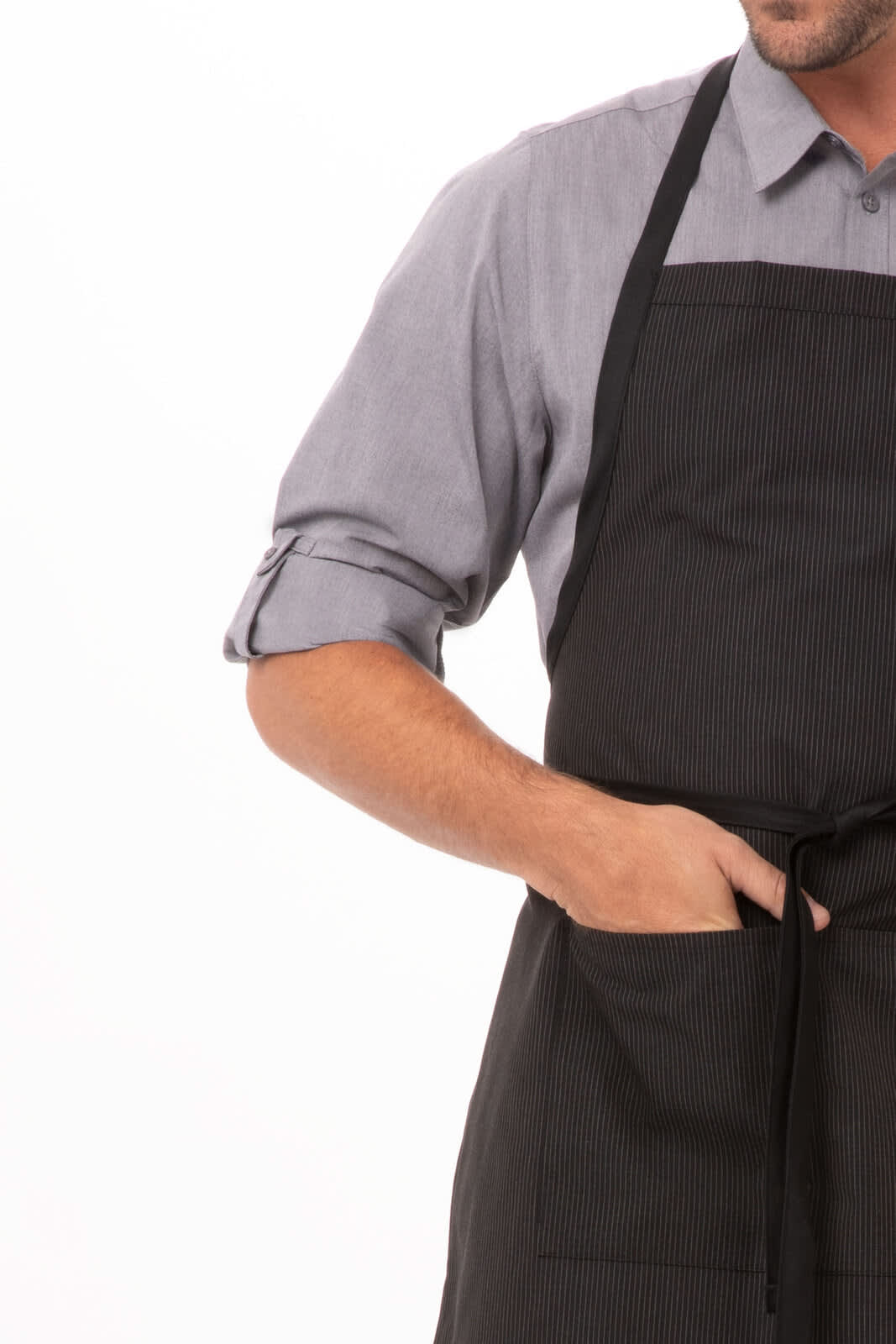 Bib Apron with Contrasting Ties