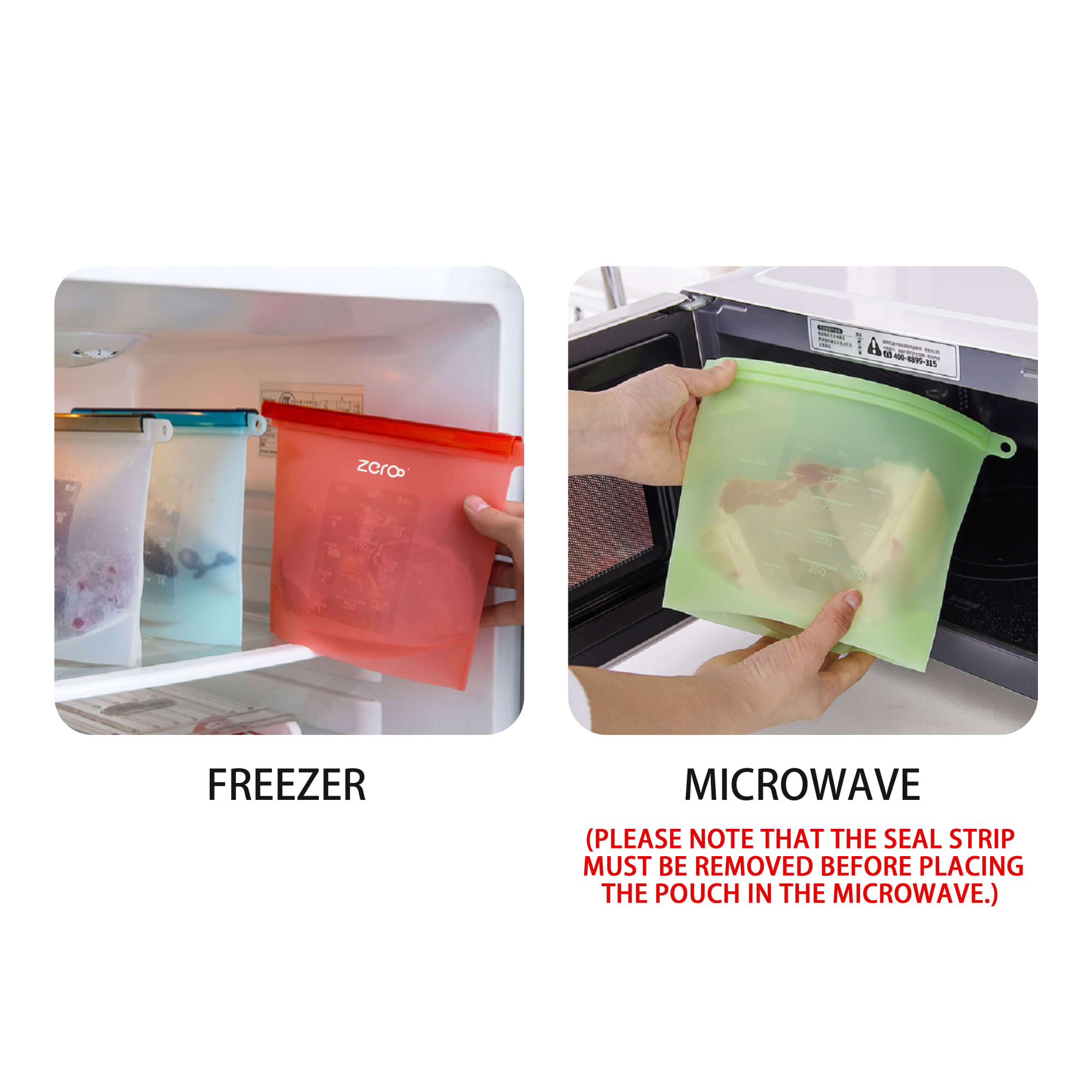 Silicone Reusable Storage Pouch - 500ML