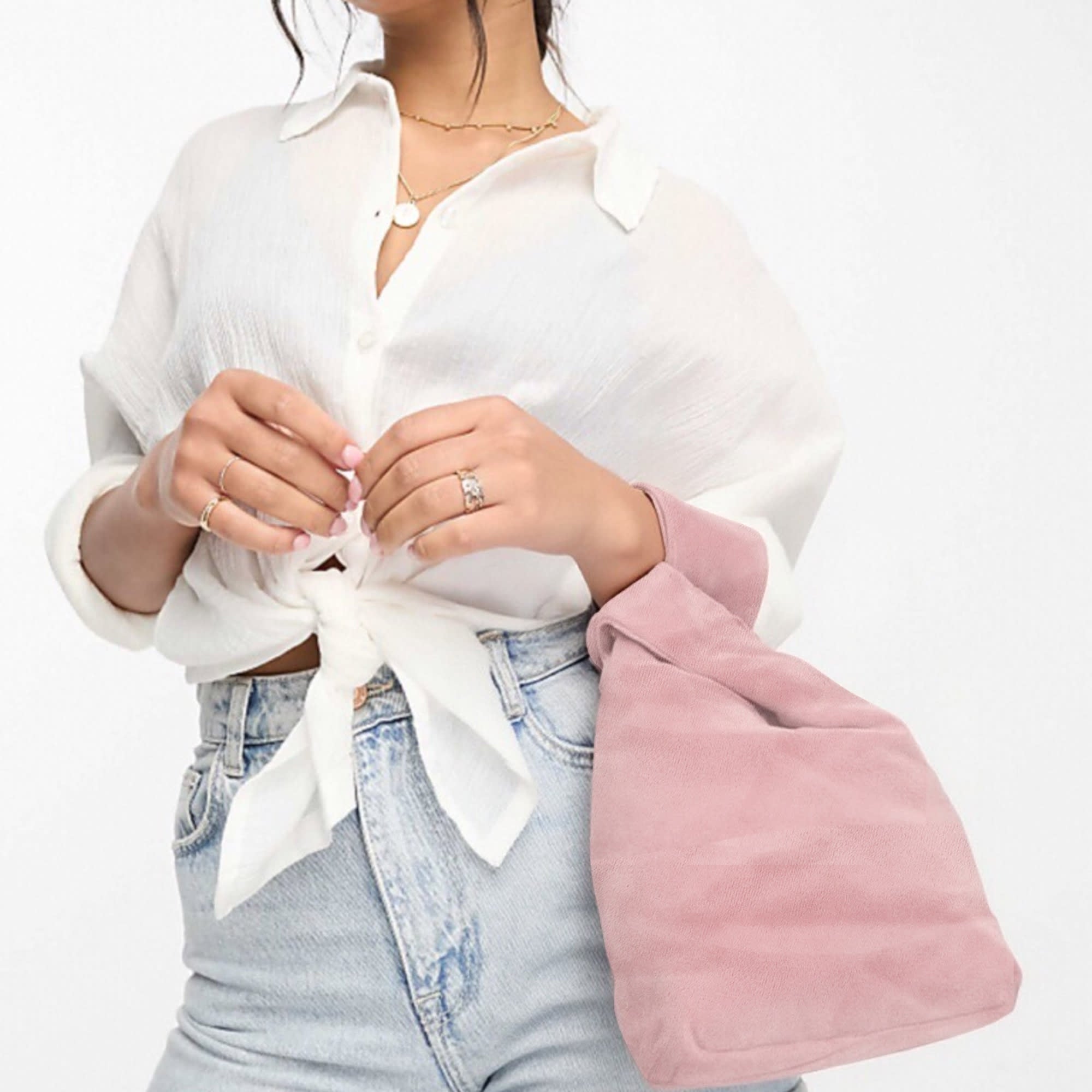 Velvet Knot Wrist Bag