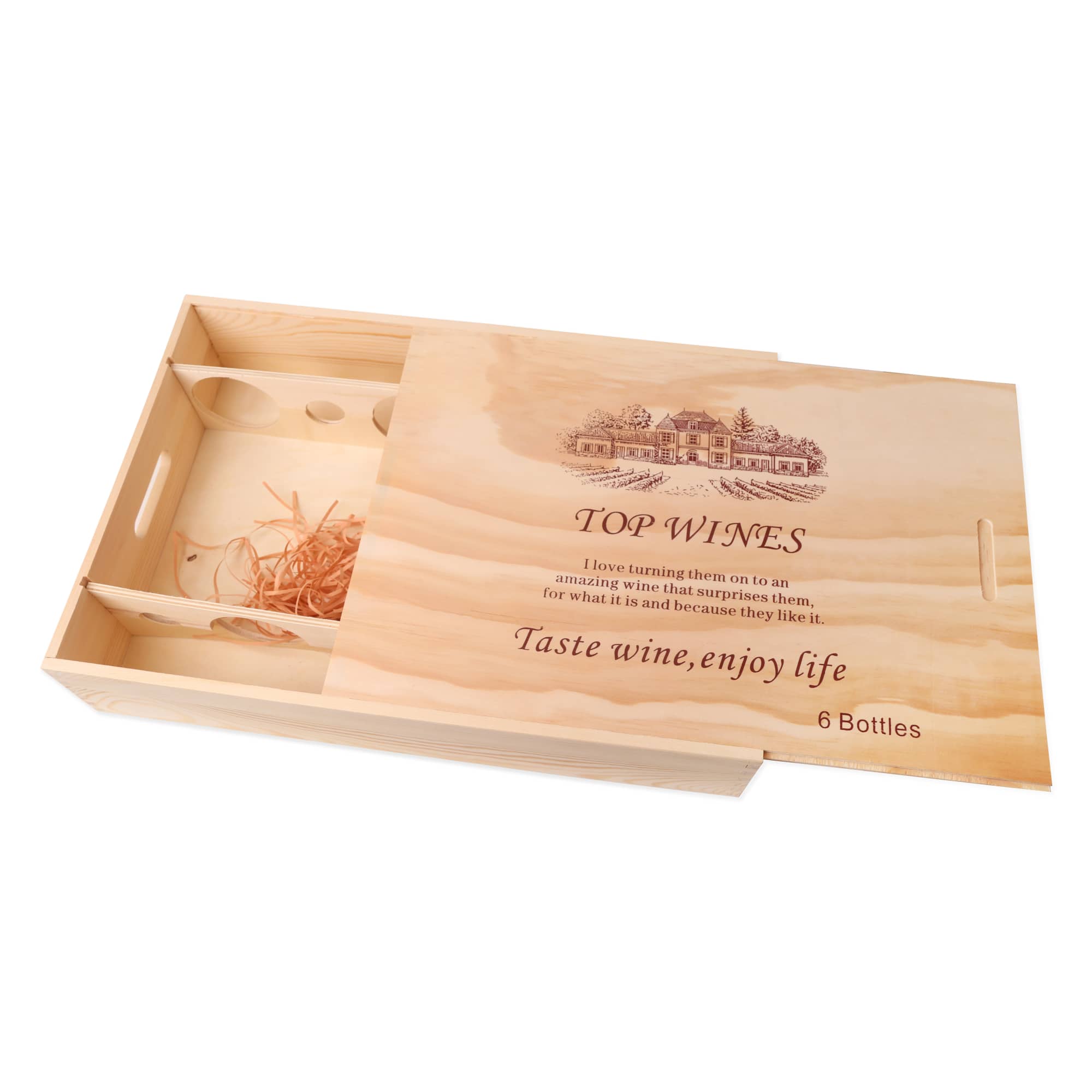 Six-pack Wooden Wine Gift Box