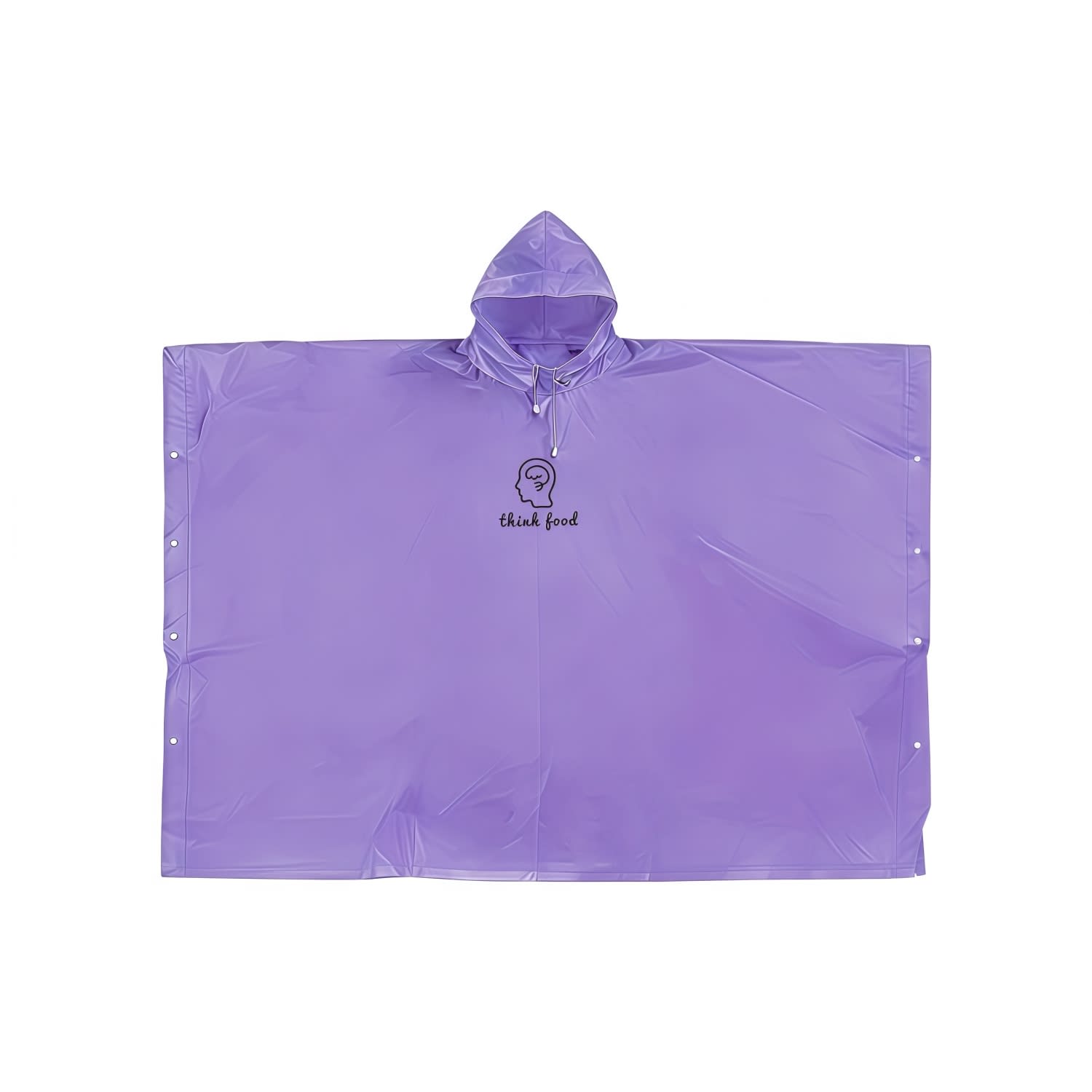 Reusable Adult PEVA Screen Print Rain Poncho