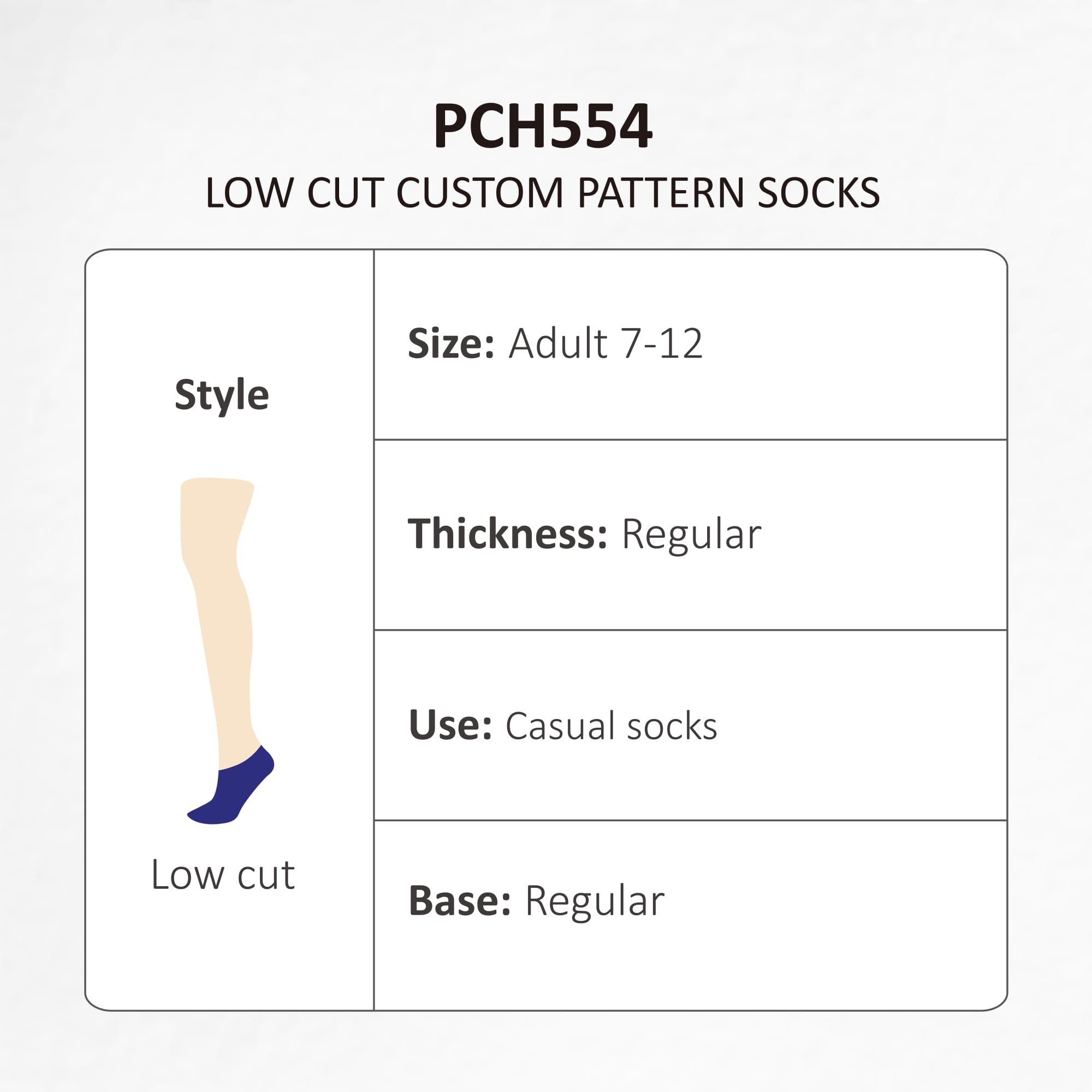 Low Cut Custom Pattern Socks