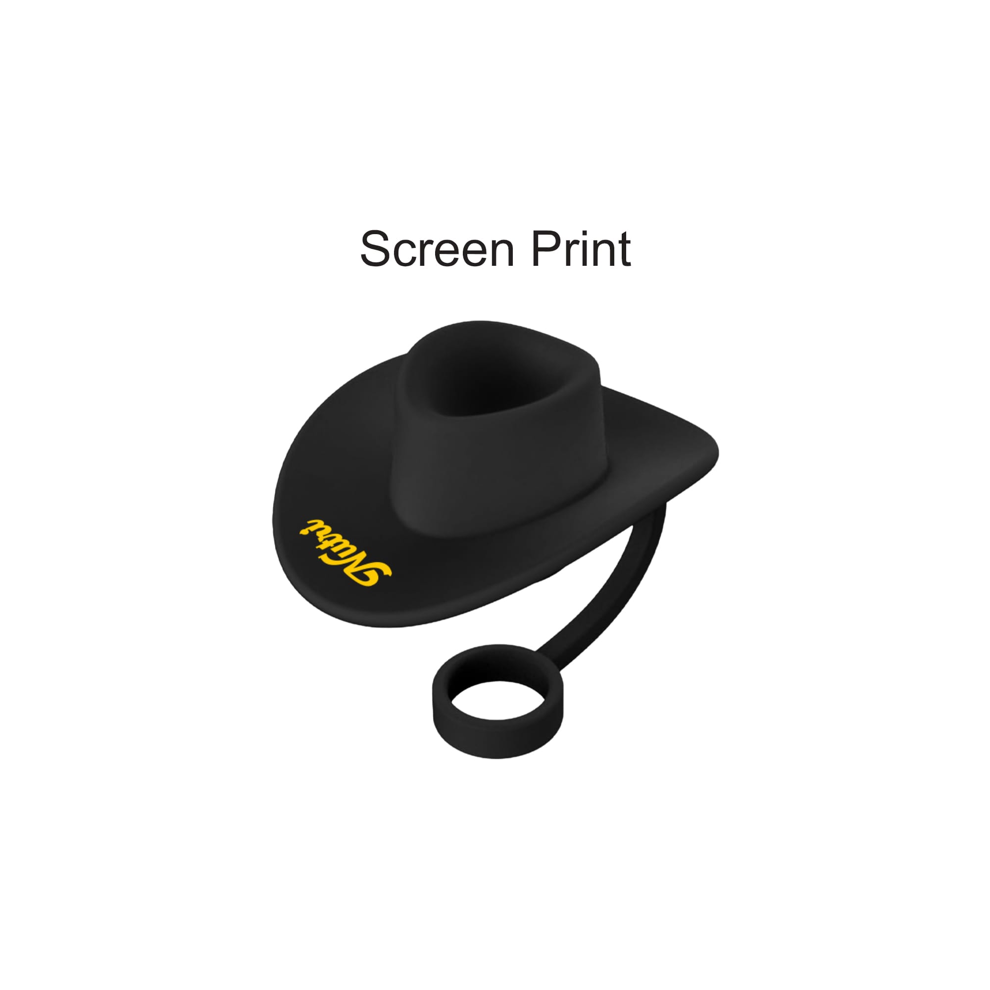 Cowboy Hat Silicone Straw Cover