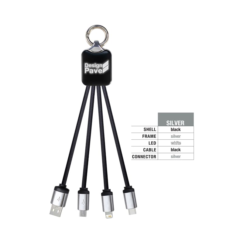 Atesso Light Up Charge Cable - Rectangle