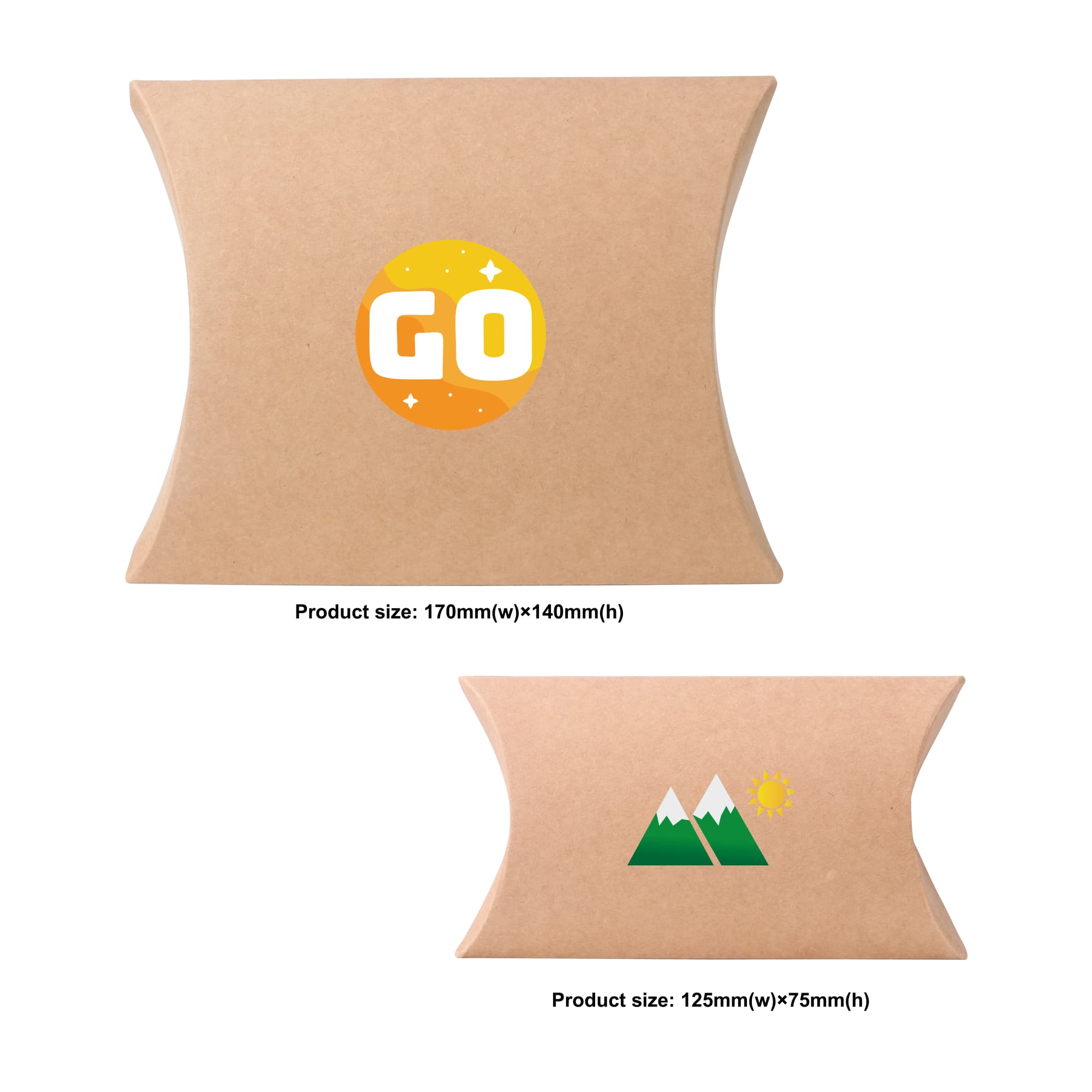 Small Brown Kraft Pillow Box(125 x 75 x 30mm)