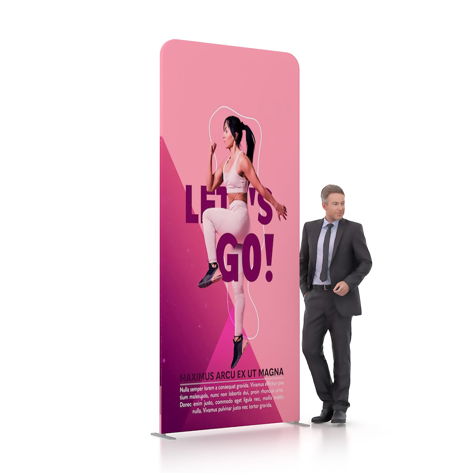 1.5m x 3m Straight Tension Fabric Display Wall