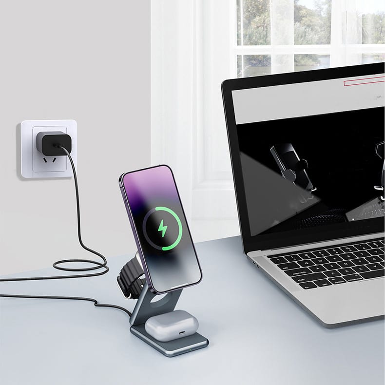 Premium 3 in 1 Foldable Wireless Charger Stand