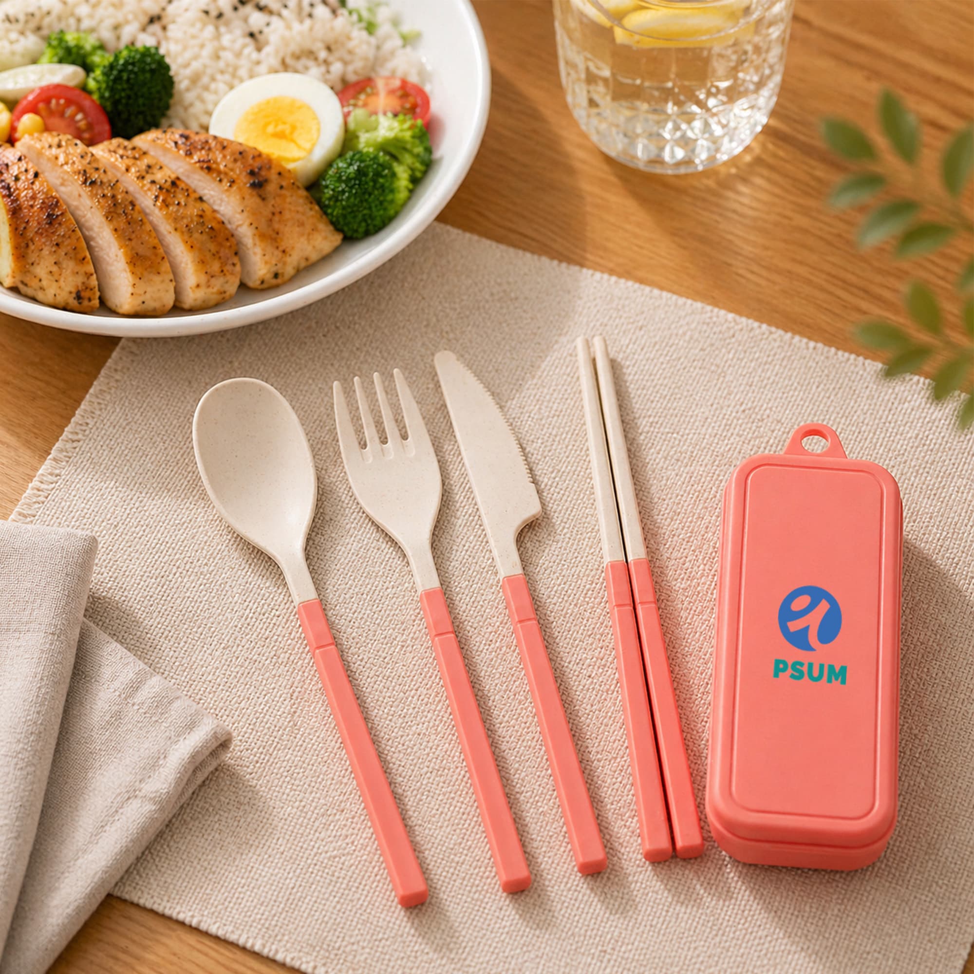 4 Pieces Travel Utensils Set