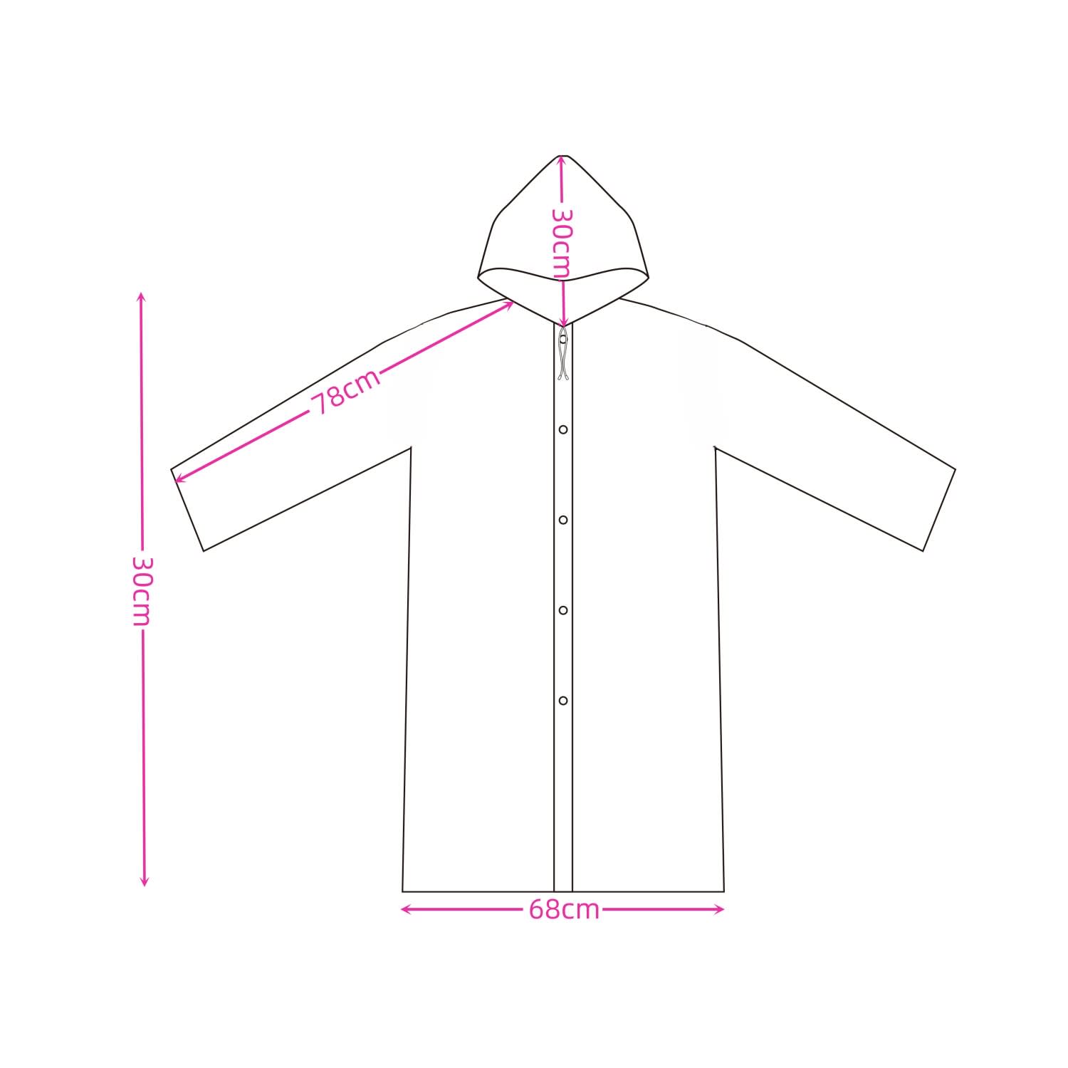 Reusable Adult EVA Digital Print Raincoat