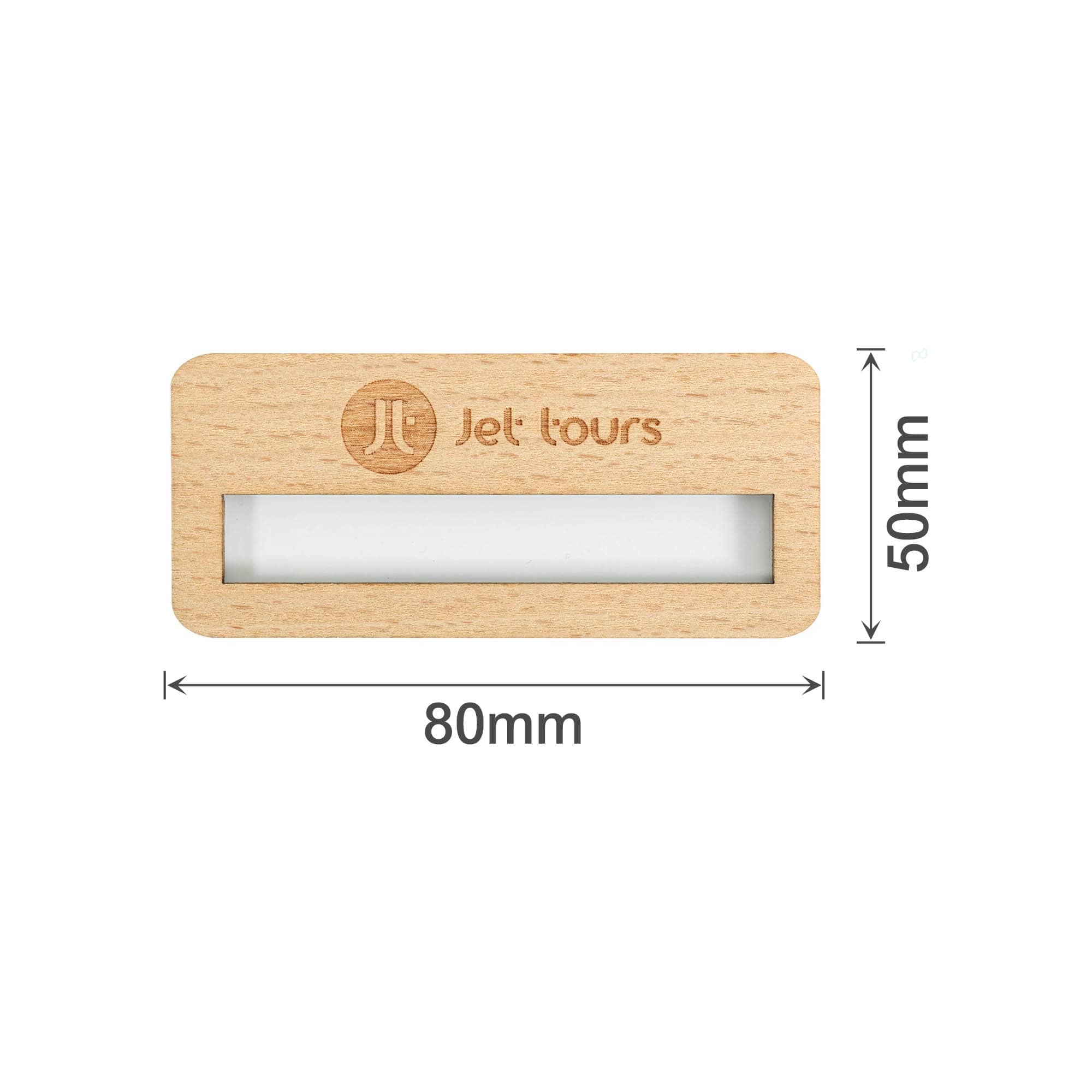 Reusable Wooden Name Badge