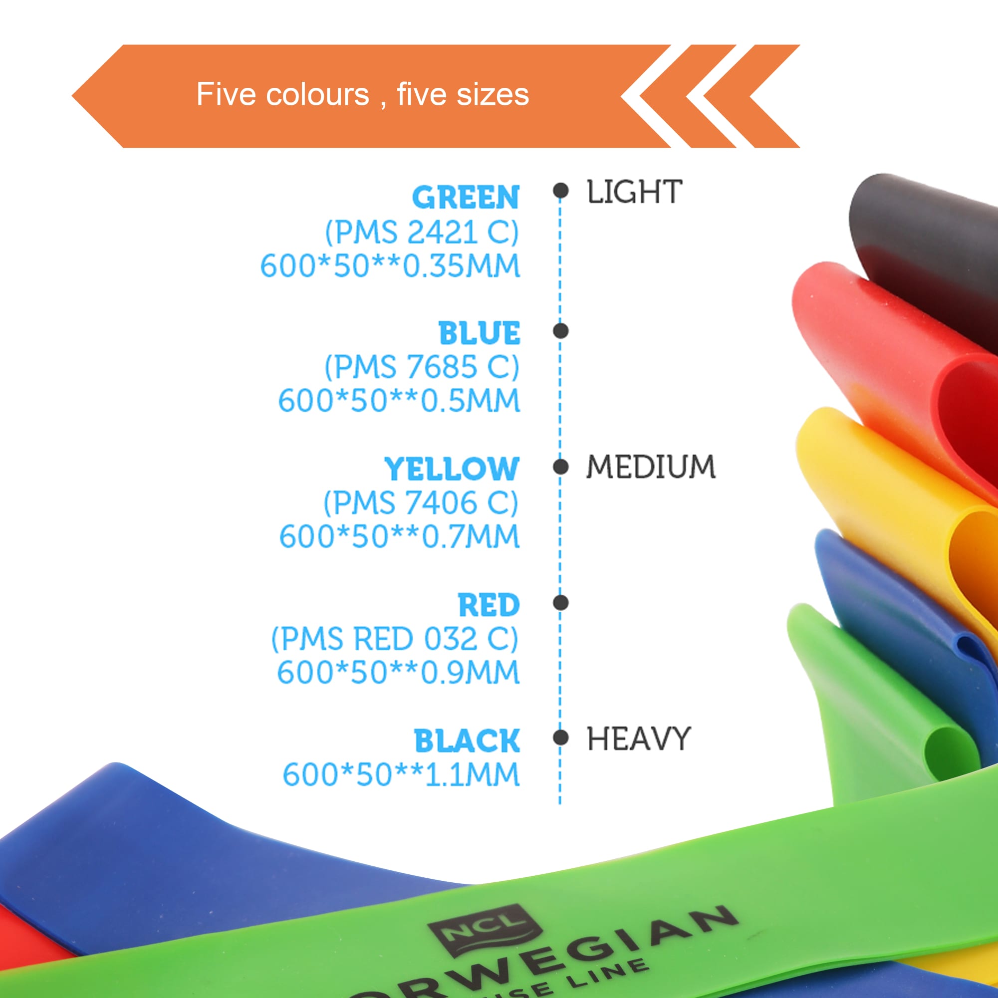 Latex Free TPE Fitness Resistance Band