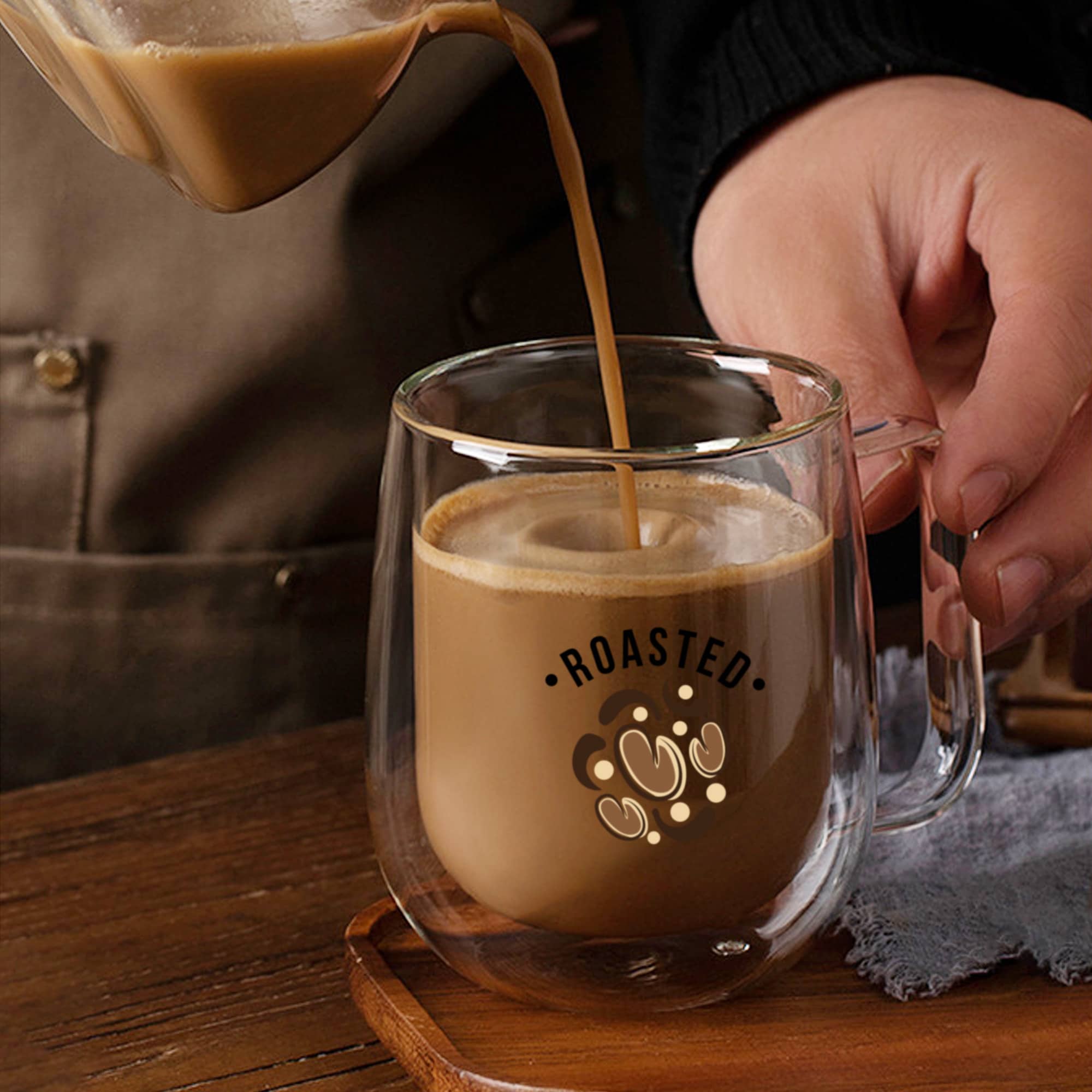 Barrel-Shaped Double Wall Mug