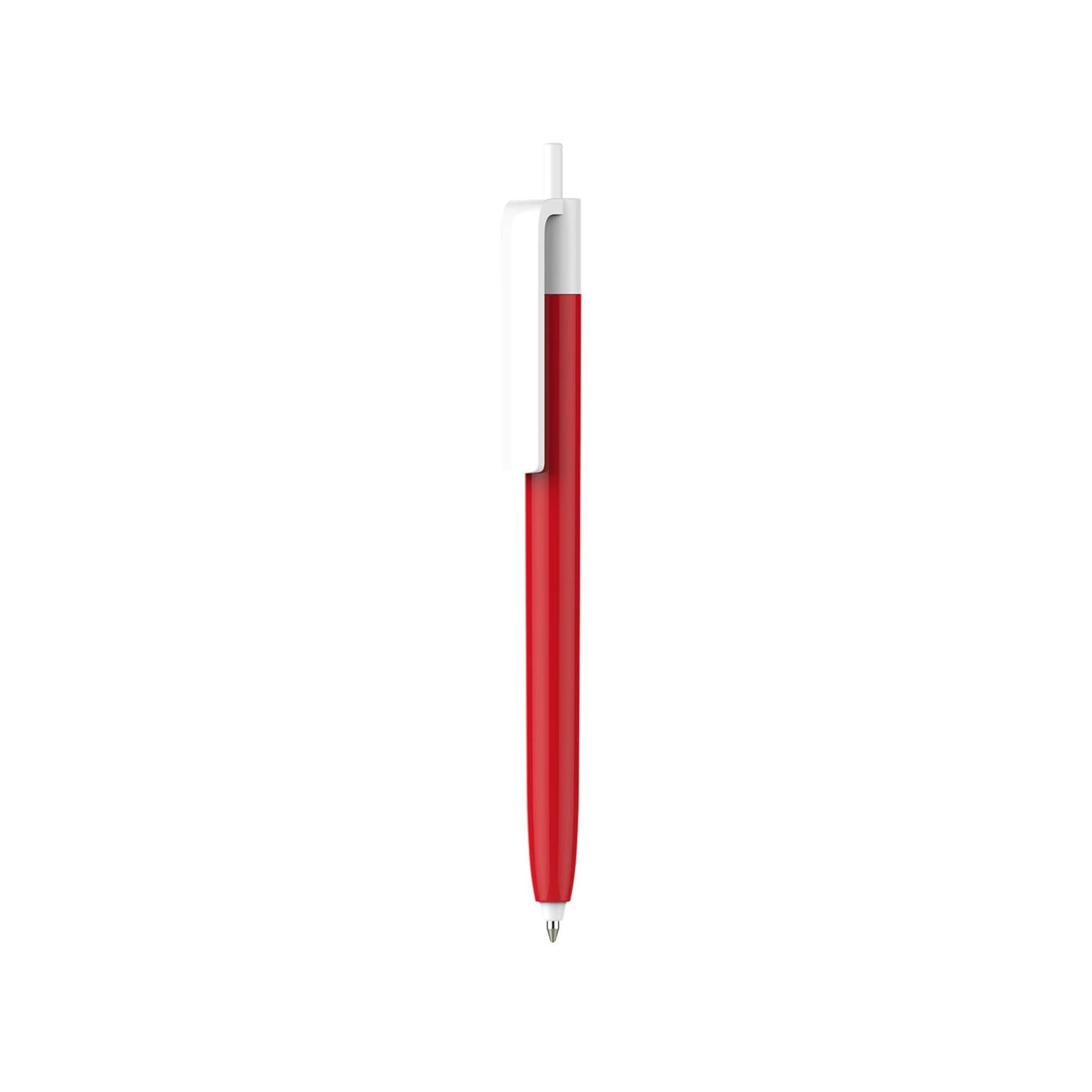 Push Button Pen - Colour Barrel with Creamy White Cap