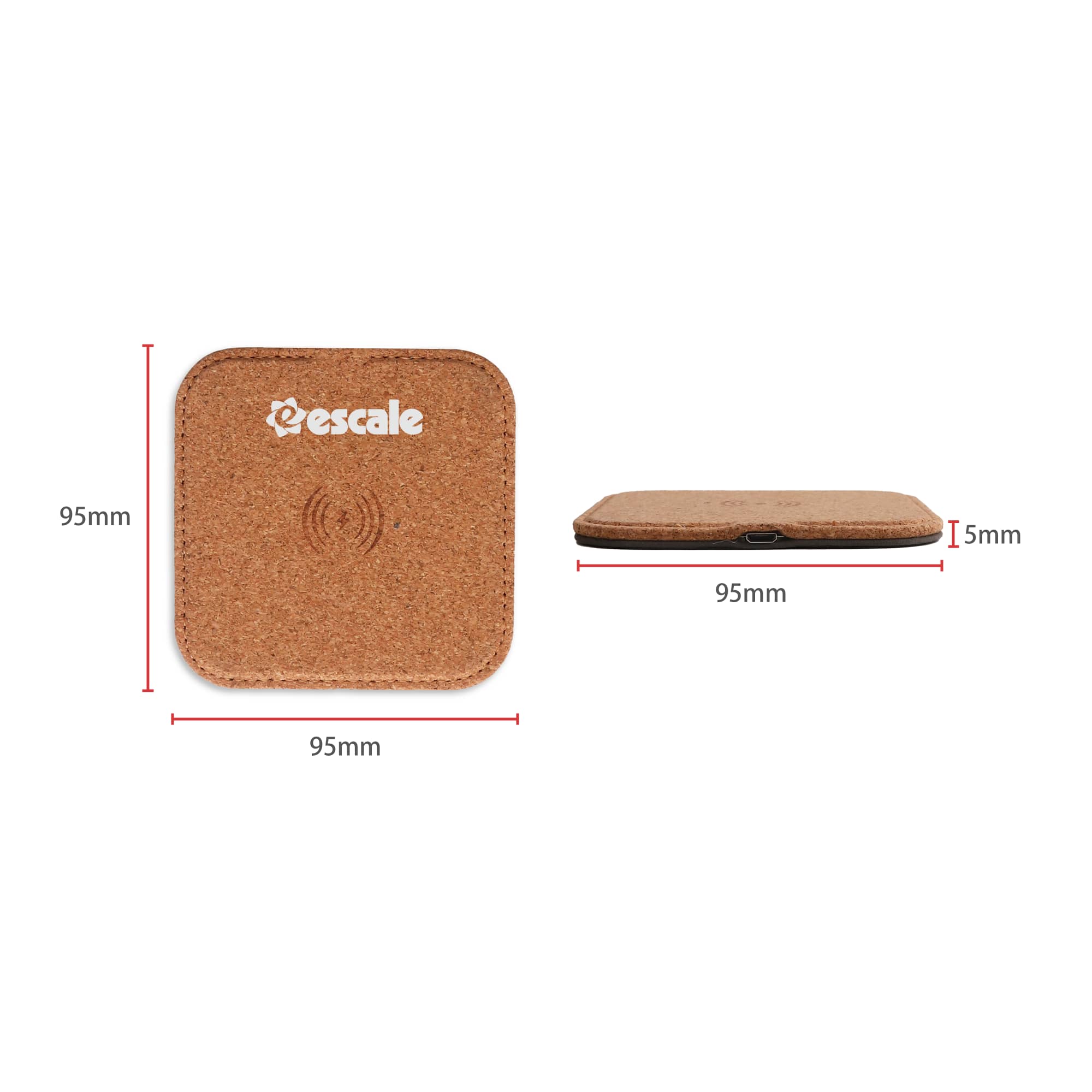 10W Square Cork Wireless Charger