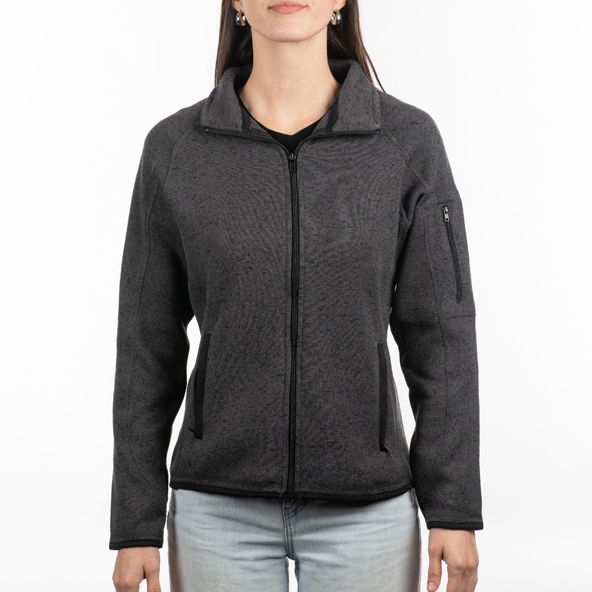 Full Zip Sweater Knit Jacket