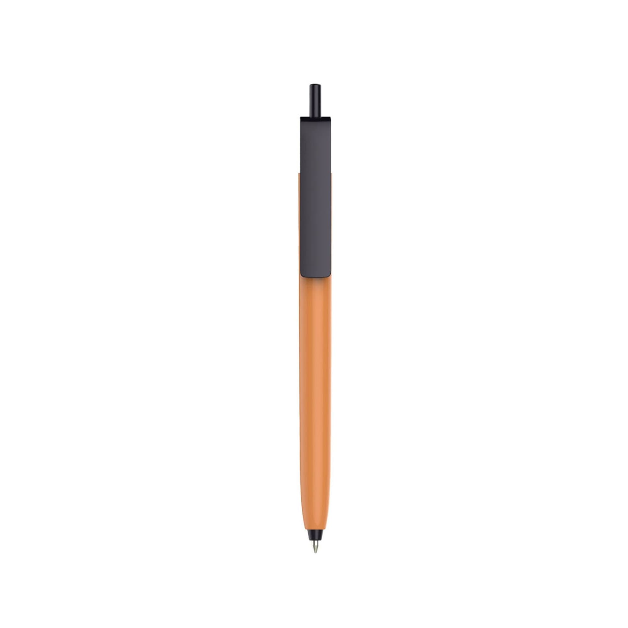 Push Button Pen - Colour Barrel with Black Cap