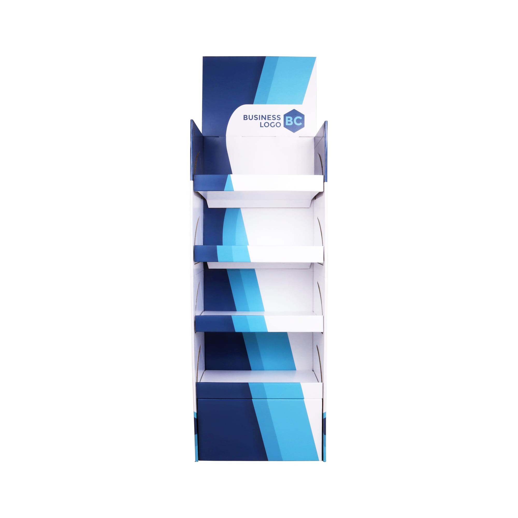 Quick Assembly Premium Cardboard Floor Display with Base