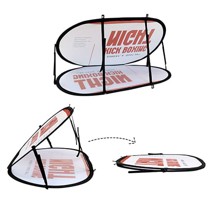 Oval Shaped Pop Up Banners (Large)