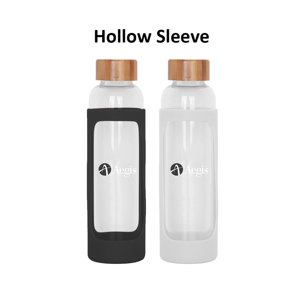 550ml Glass Drink Bottle with Bamboo Lid