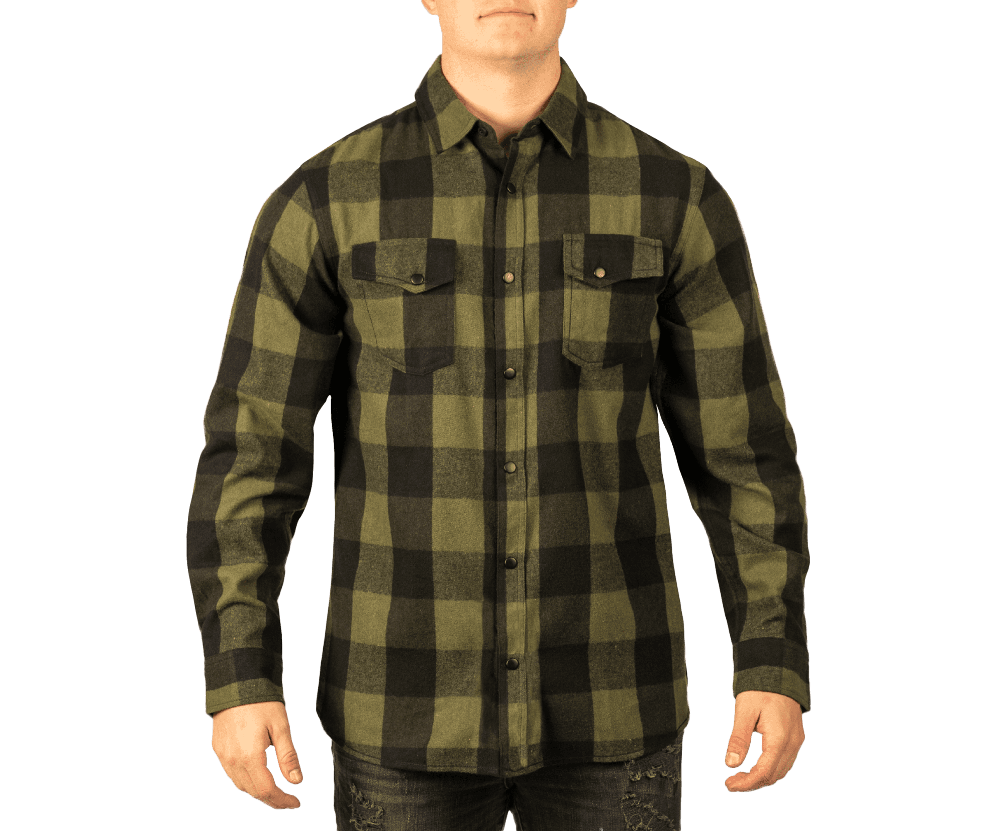 Long Sleeve Yarn-Dyed Flannel Snap Shirt