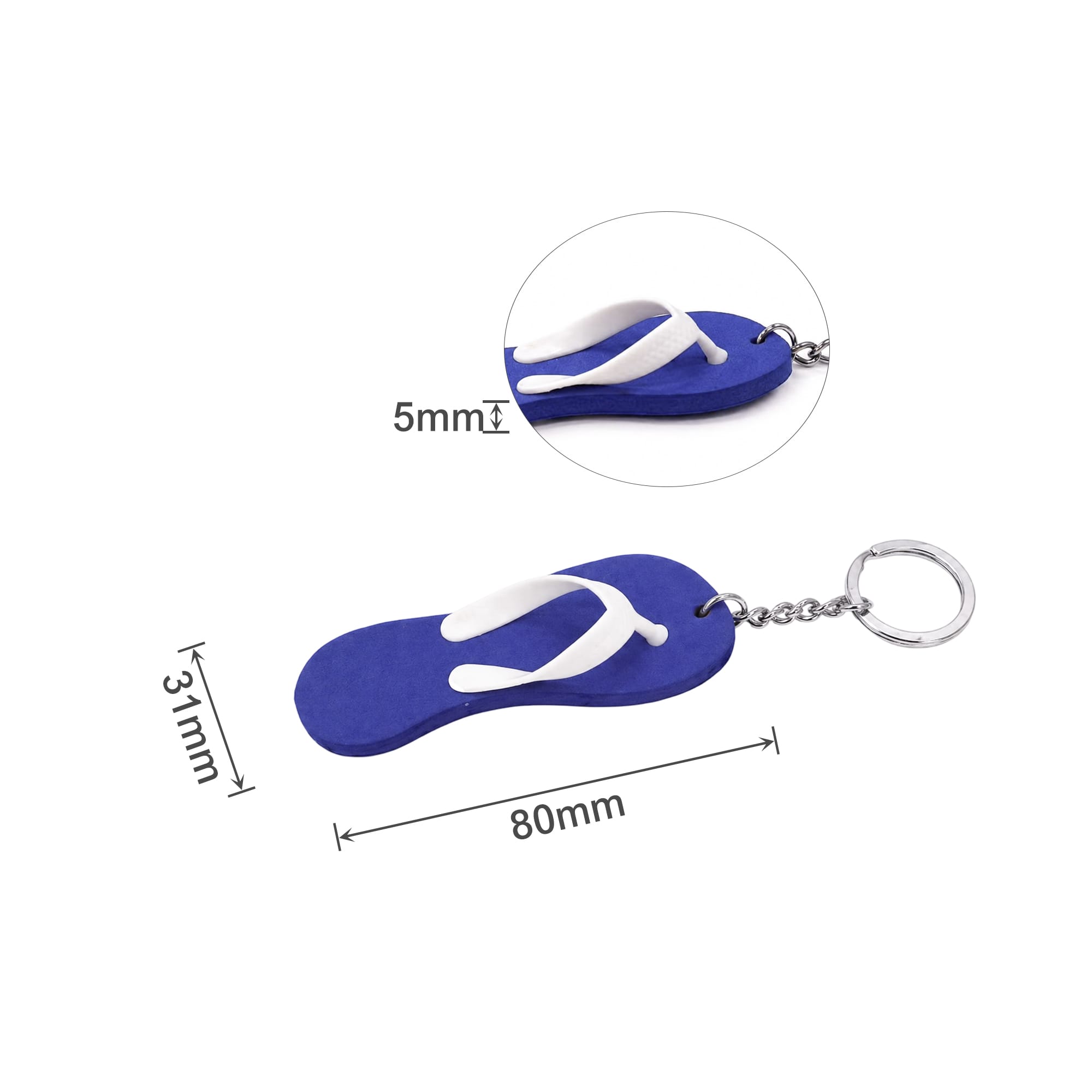 Thongs Shape EVA Floating Keychain