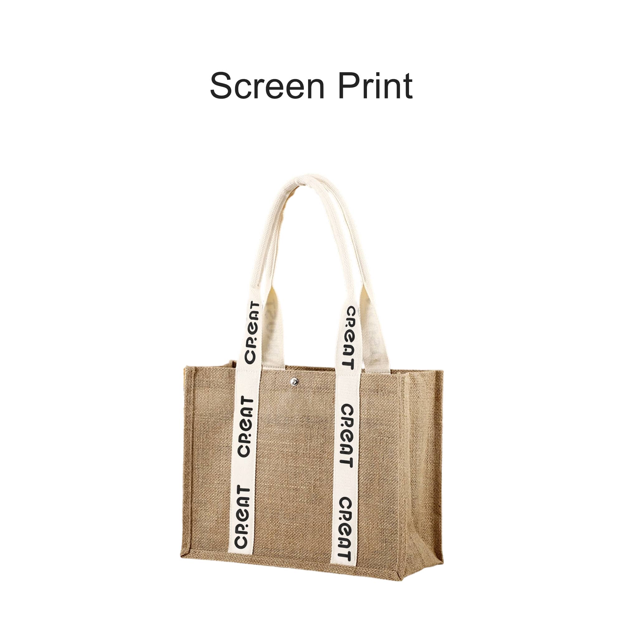 Custom Handle Jute Tote Bag