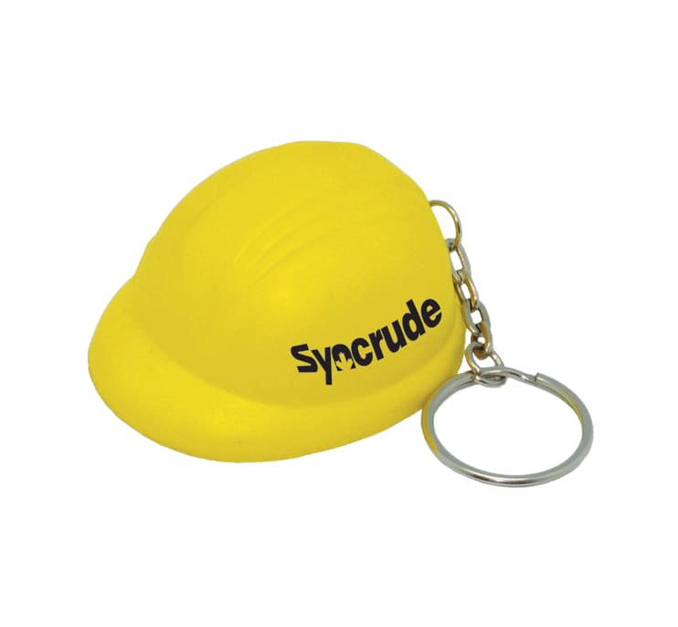 Keyring with Helmet Stress Reliever