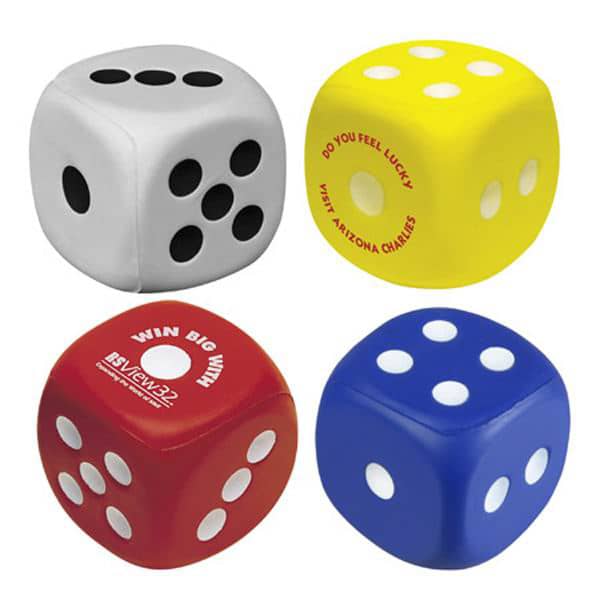 Dice Shape Stress Reliever