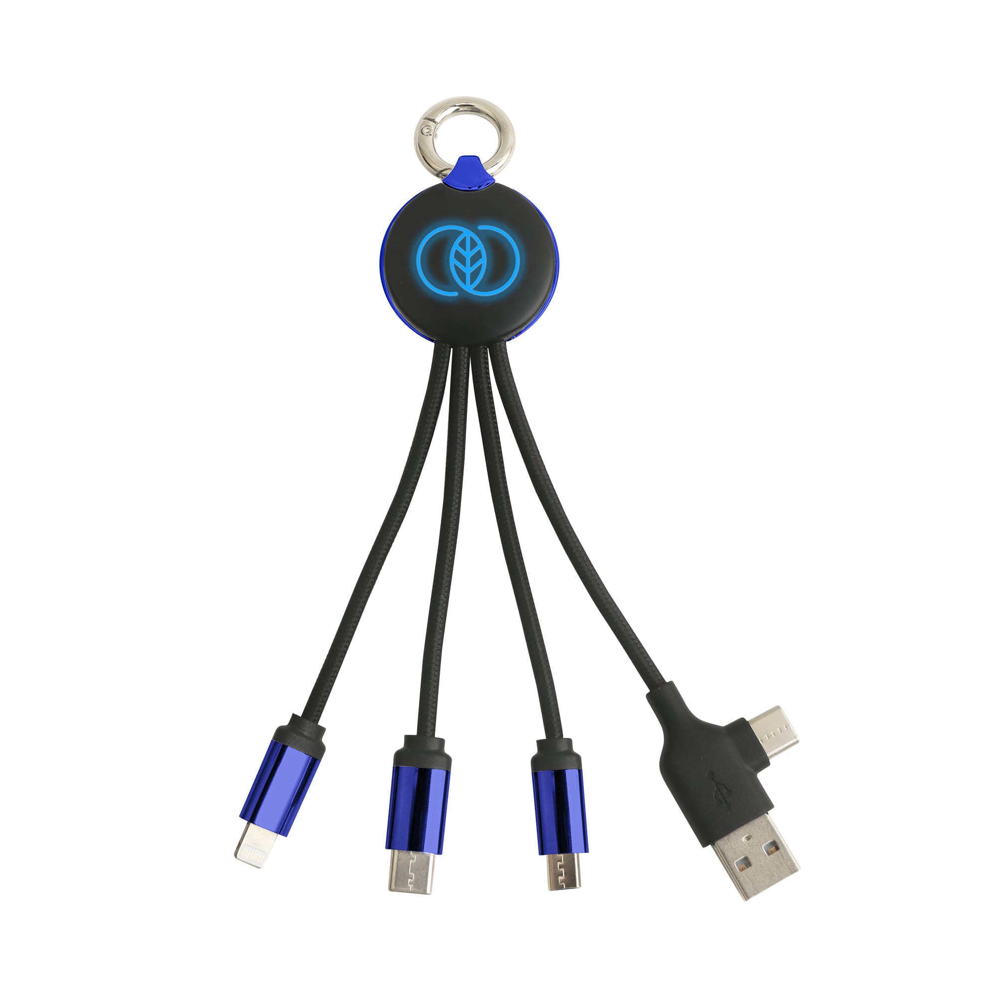 Round Shaped Light Up Multi Charging Cable