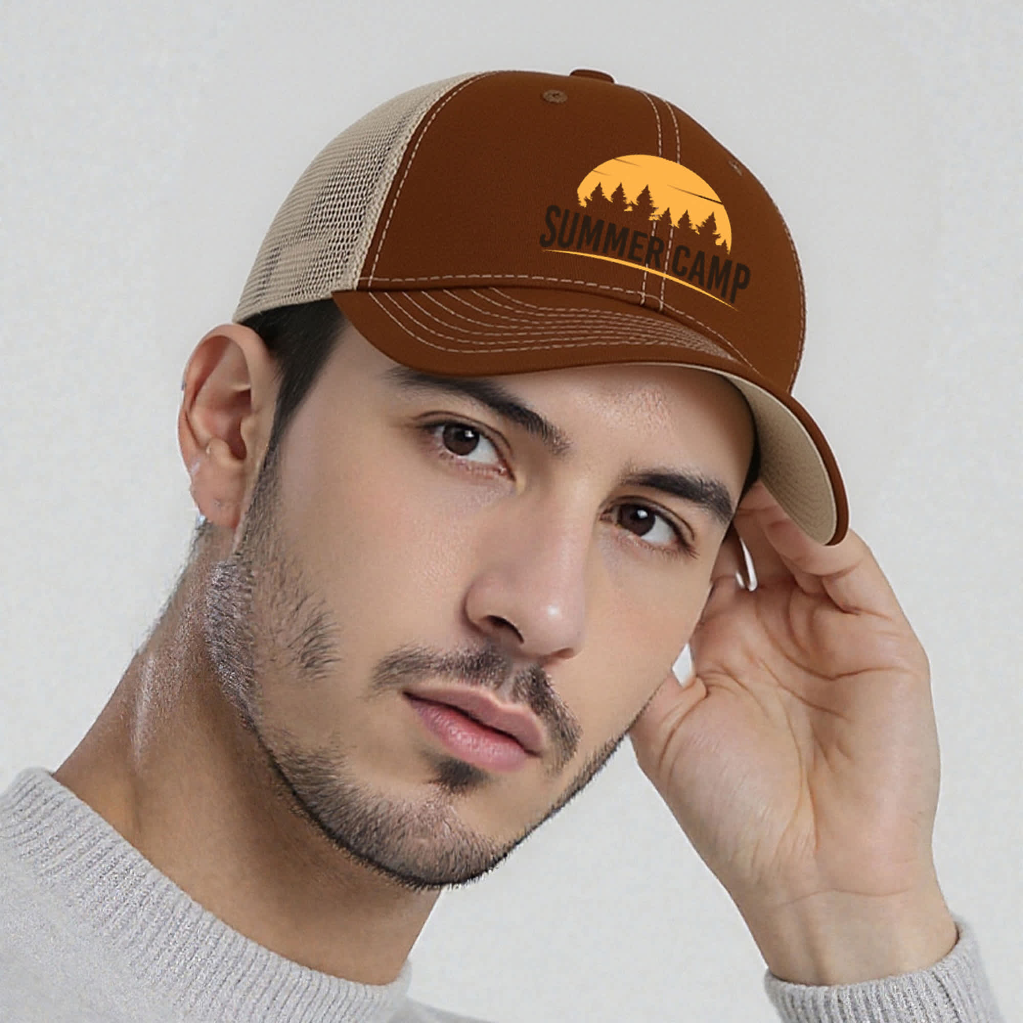 6 Panel Mesh Back Trucker Hat