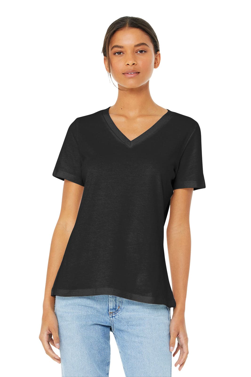 BELLA+CANVAS Women's Relaxed Jersey Short Sleeve V-Neck Tee