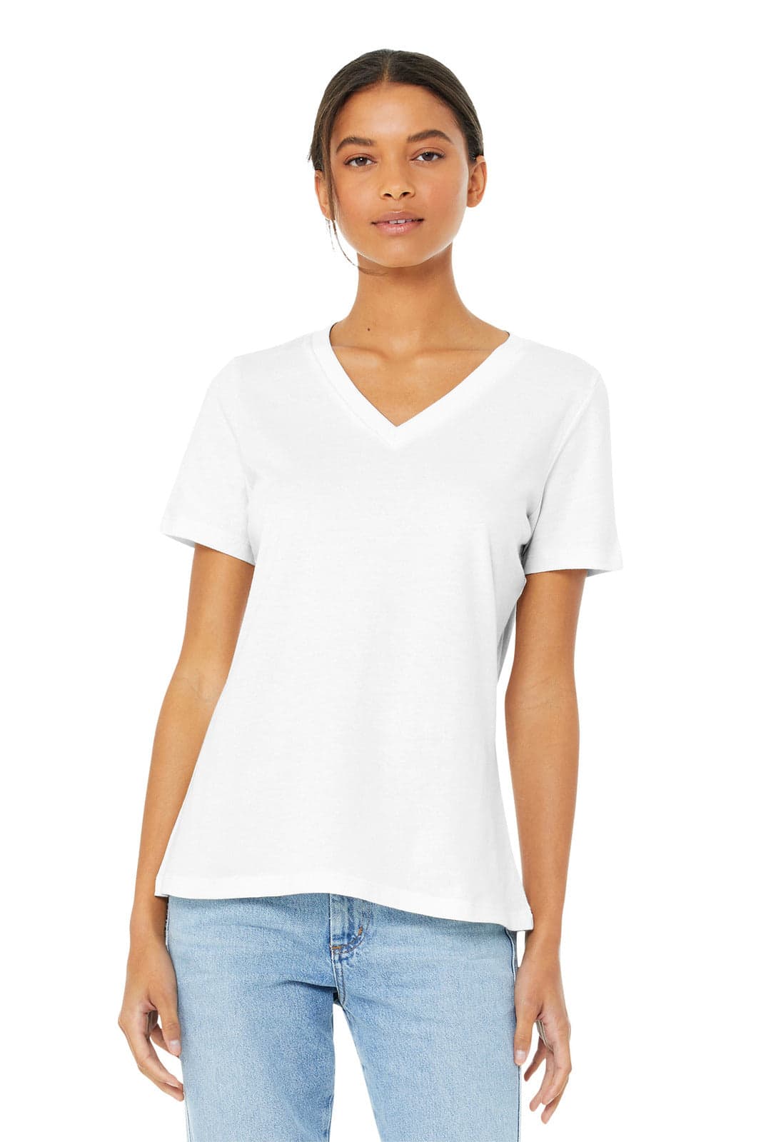 BELLA+CANVAS Women's Relaxed Jersey Short Sleeve V-Neck Tee