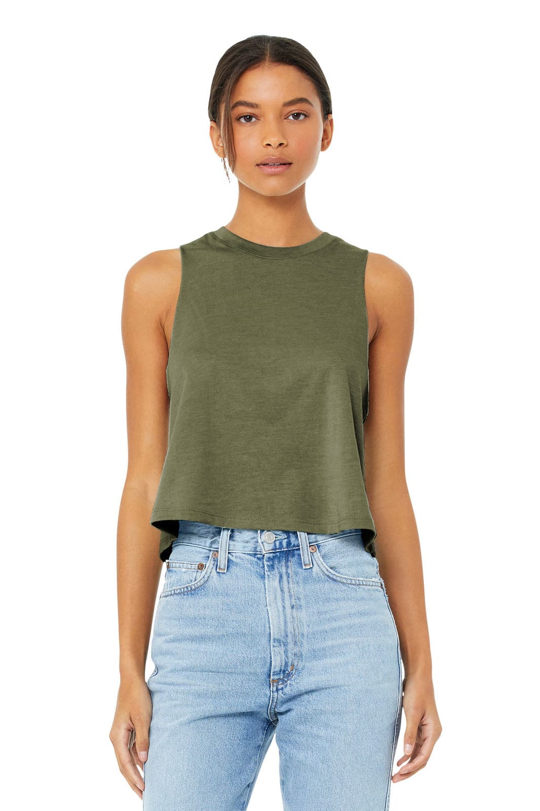 BELLA+CANVAS  Women's Racerback Cropped Tank