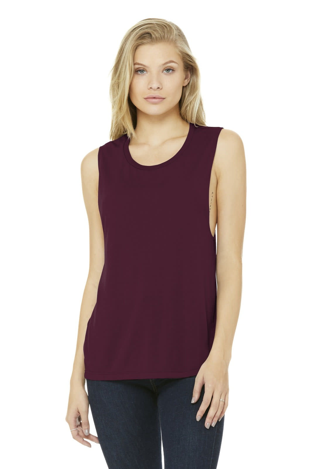 BELLA+CANVAS  Women's Flowy Scoop Muscle Tank